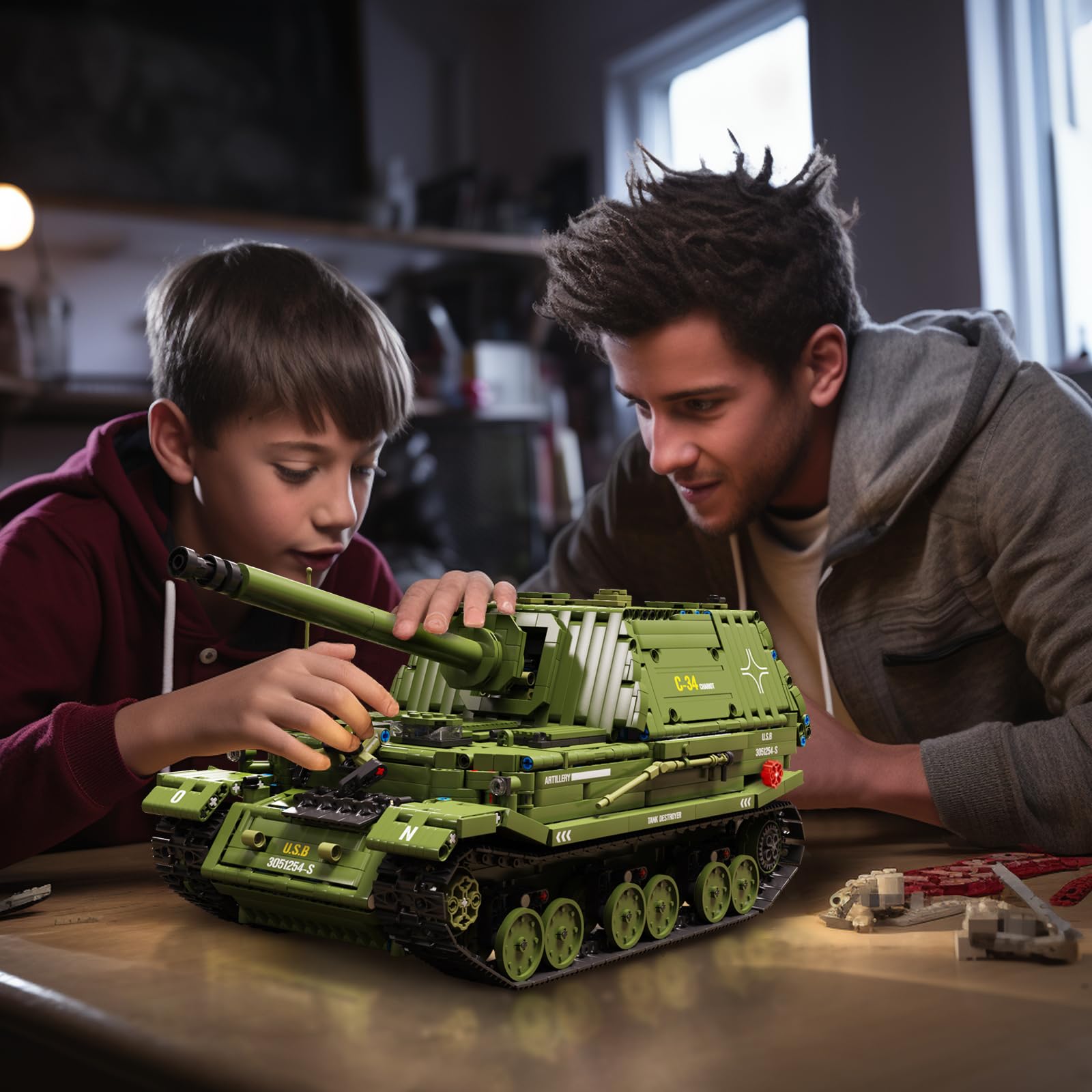 JMBricklayer Military Tank Destroyer Building Kit - 2,436-Piece WW2 Army Battle Truck Model Set for Adults & Teens | Historical Collection Display | Perfect for War History Enthusiasts & DIY Builders | Great Gift for Birthday & Christmas