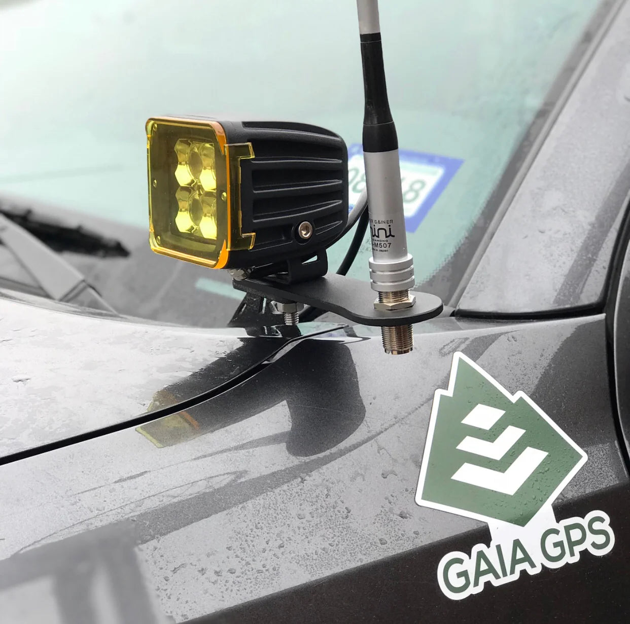 Rago Fabrication HAM Radio Antenna Ditch Light Bracket Extension - Heavy Duty Off-Road Mount for Jeep, Truck & 4x4 Vehicles - Perfect for Overlanding & Off-Grid Adventures