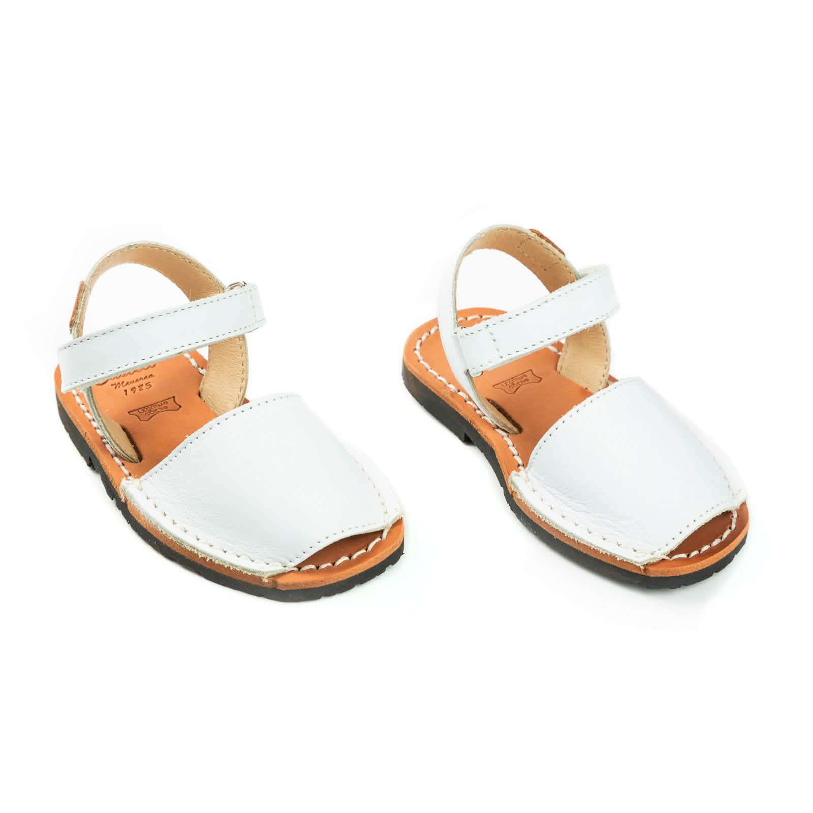 Kids' Plain Leather Menorcan Sandals Iker 1002 - Comfortable & Stylish Summer Footwear for Boys & Girls | Perfect for Beach, Pool & Outdoor Play
