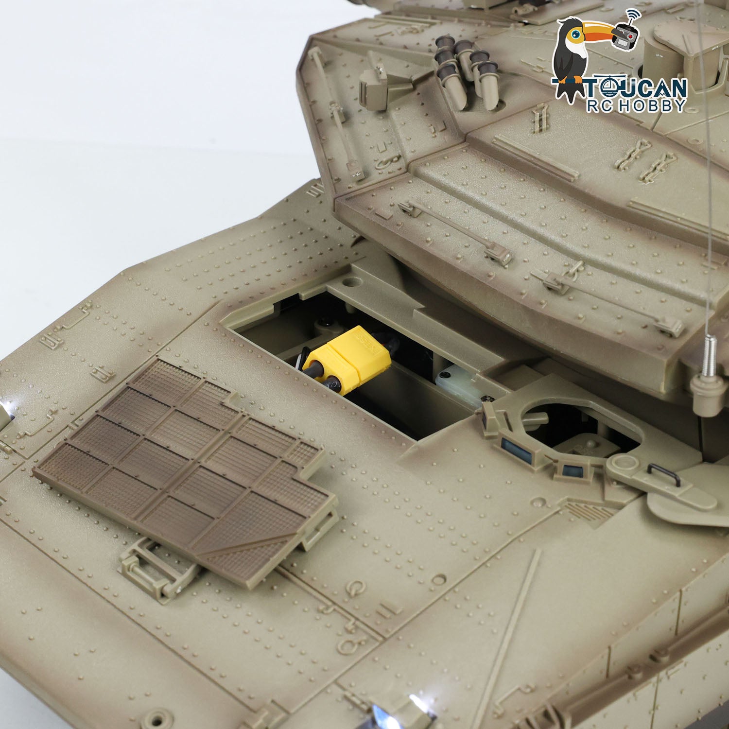 1:16 Scale 2.4GHz Remote Control IDF Merkava MK IV RC Tank with Metal Gearbox & Steel Gears - Military Tank Model for Collectors & Display | Battle Simulation & War Game Scenes
