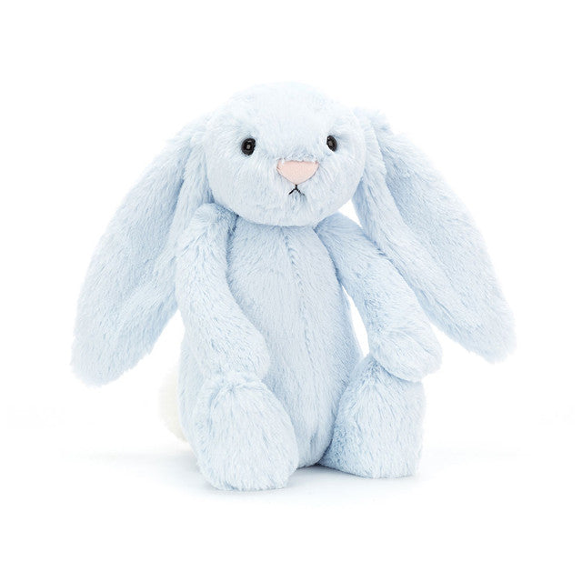 Bashful Blue Bunny Medium Stuffed Animal - Soft Plush Toy for Kids, Gift for Easter & Baby Showers | Cute Nursery Decor & Comfort Companion