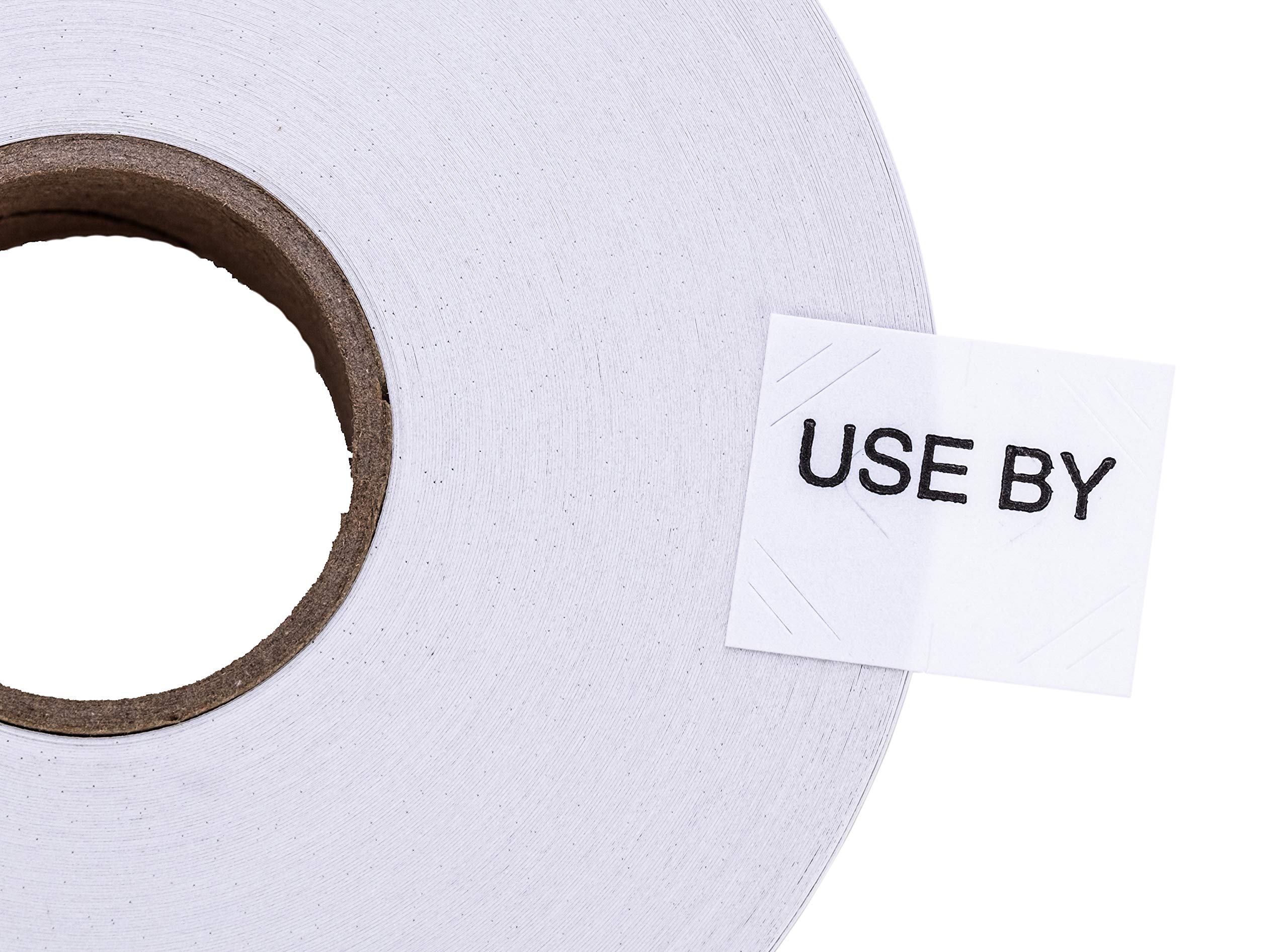 Perco USE by Labels for Monarch 1136 Price Gun - 8 Rolls (14,000 Marking Labels) with Bonus Ink Roll - Retail Pricing, Inventory Labeling & Warehouse Organization