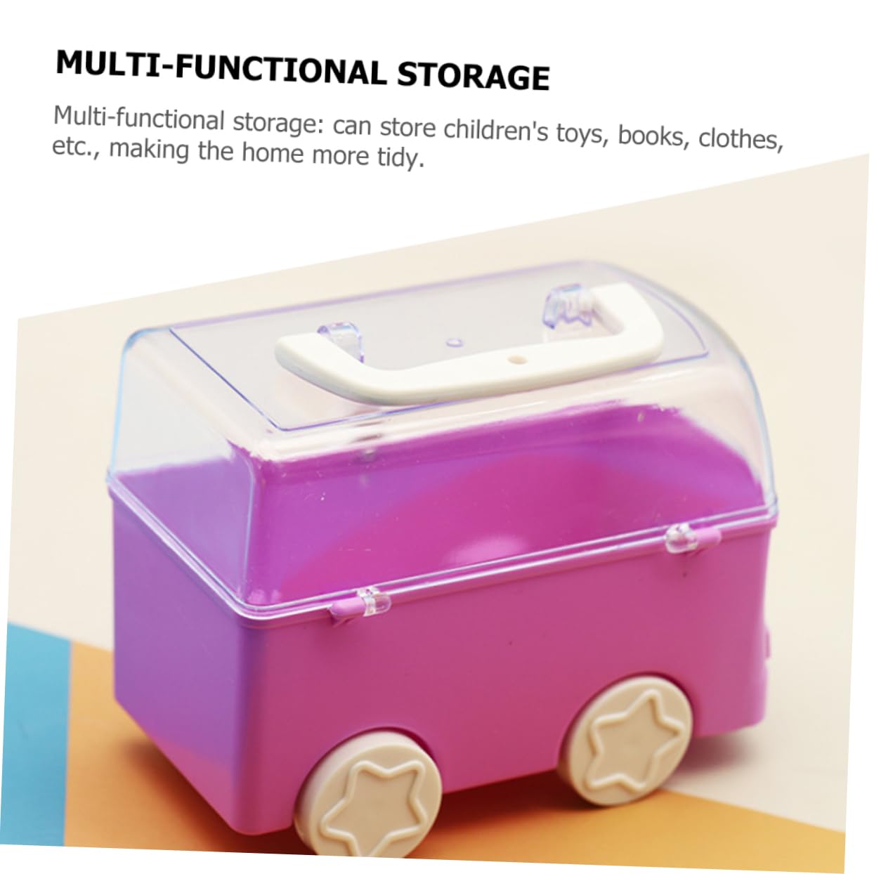 Car-Shaped Plastic Storage Containers with Lids - Toy Organizer Box for Kids Room, Playroom & Car Storage | Durable Household Storage Bins for Toys, Crafts & Small Items