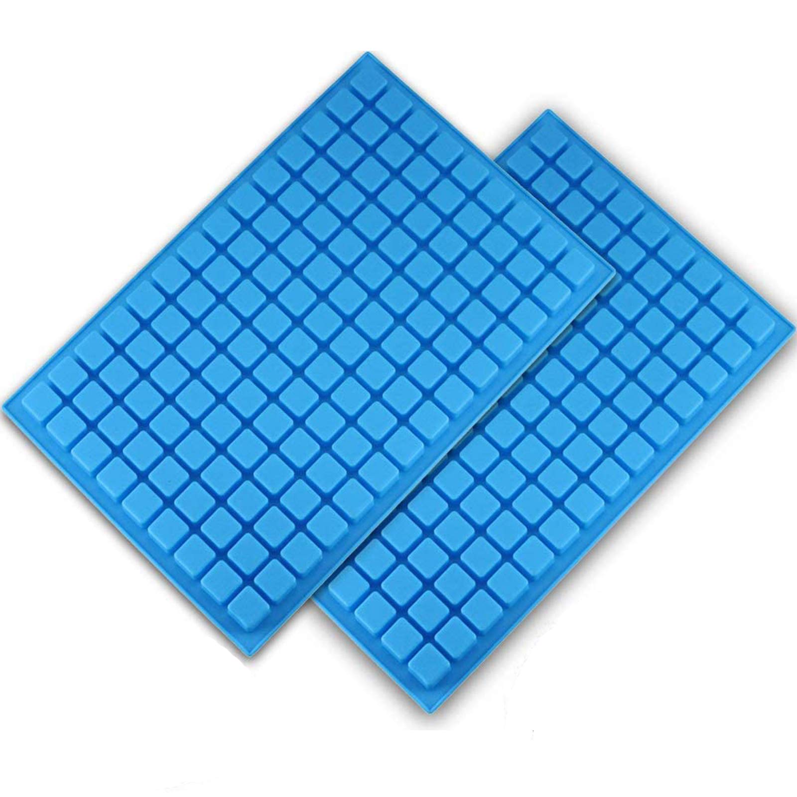 Premium Silicone Candy Molds (2-Pack) - 126 Cavity Mini Square Chocolate Molds for Baking, Gummy Making, Ice Cubes & Pralines | Perfect for DIY Desserts, Party Treats & Holiday Gift Making