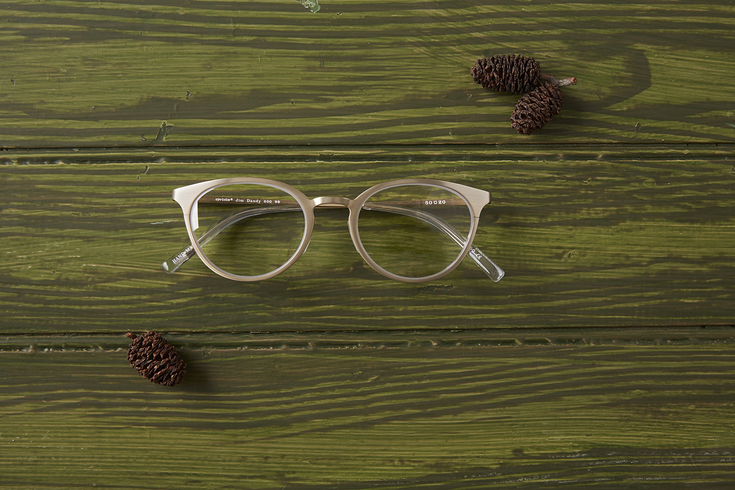 eyebobs Jim Dandy Unisex Premium Reading Glasses for Men and Women | Round Frame Readers with Spring Hinges | Perfect for Reading, Computer Work & Book Clubs