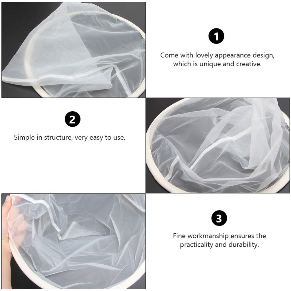 POPETPOP 4-Piece Honey Filter Set - Fine Mesh Strainer for Honey, Cold Brew Coffee & DIY Projects | Includes Pink Straws & White Fabric Filters | Perfect for Home Brewing, Kitchen Use & Food Preparation