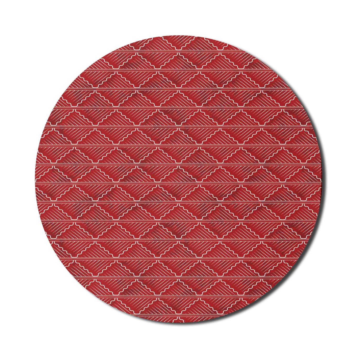 Ambesonne Traditional Japanese Ethnic Geometric Mouse Pad - 8