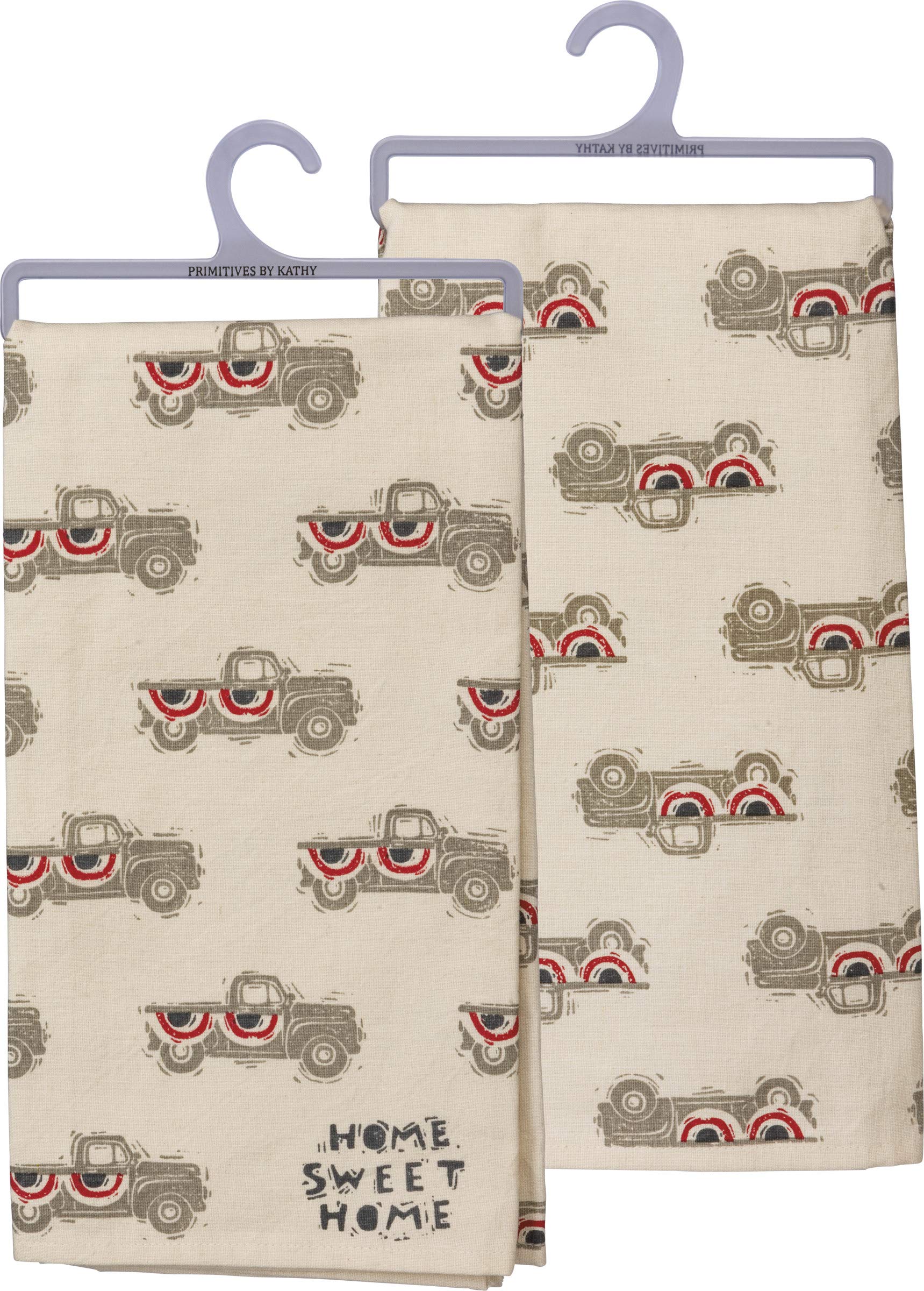 Primitives by Kathy 103958 Patriotic Dish Towel - 20 x 26-Inches Block Art Home Sweet Home - Perfect for Kitchen, Fourth of July Decor & Farmhouse Style Homes