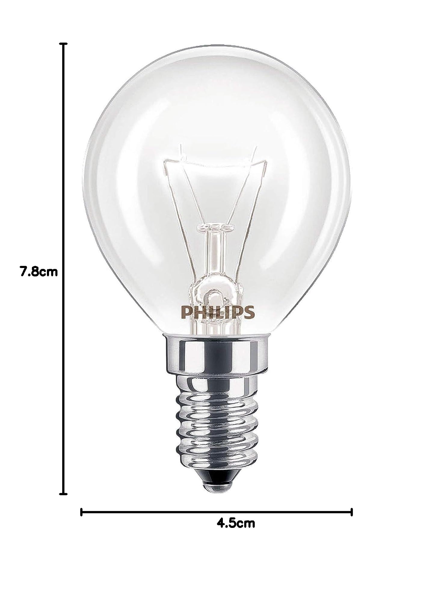 2 Pack Philips 40W SES E14 Small Screw Base Oven Light Bulbs - 300°C Heat Resistant, Gold Finish - Compatible with AEG, Bosch, Siemens, Neff, Hotpoint Ovens - Perfect for Baking, Roasting & Kitchen Lighting