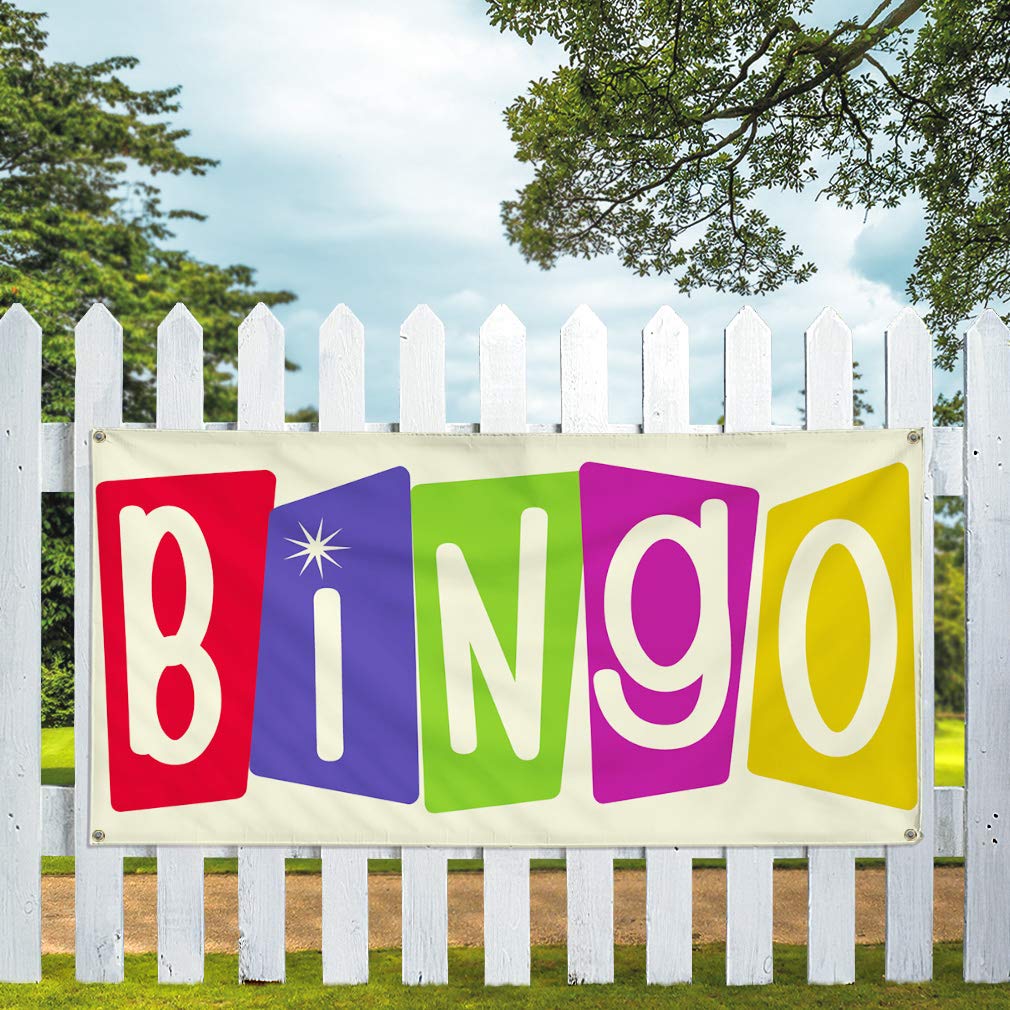 Vinyl Banner - Multiple Sizes (60x144 Inches) | Weatherproof Outdoor Advertising Sign with 10 Grommets | Perfect for Bingo Events, Business Promotion, Yard Sales & Industrial Use | Durable for All Weather Conditions