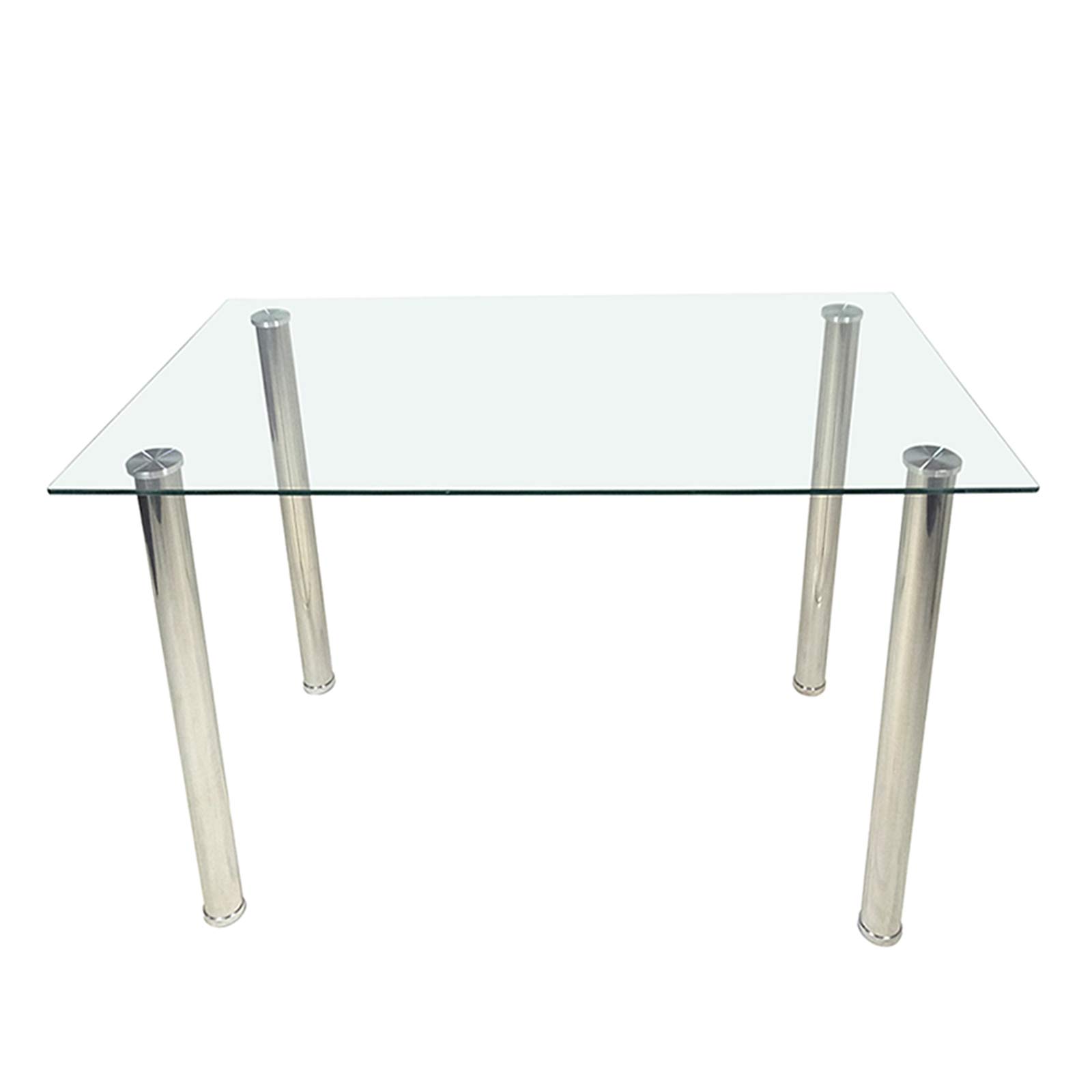 110cm Tempered Glass Dining Table - Modern & Sturdy Design for Small Spaces | Perfect for Apartments, Kitchens, and Breakfast Nooks