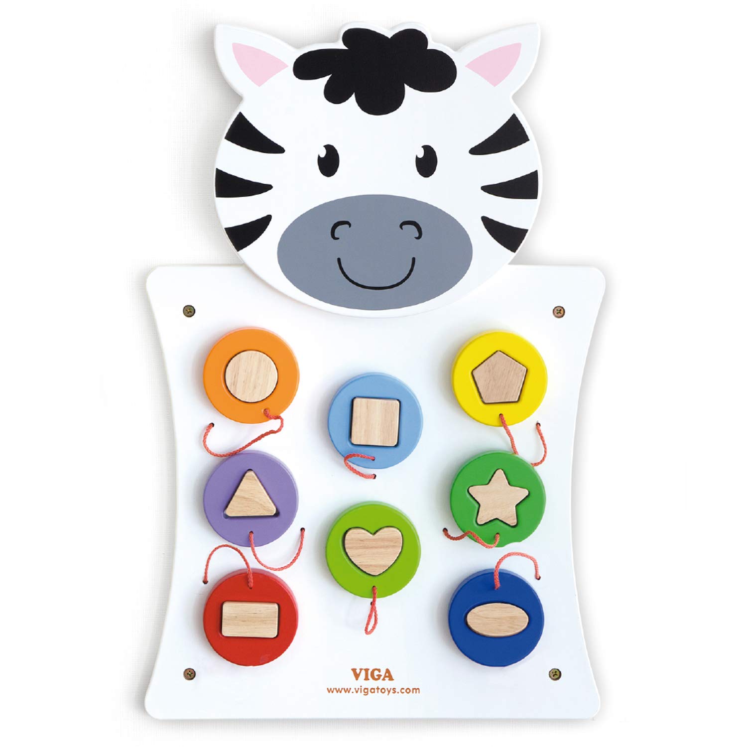Viga Toys Wall Game - Zebra, 50681 - Fun Educational Activity for Kids' Rooms, Playrooms & Preschool Classrooms