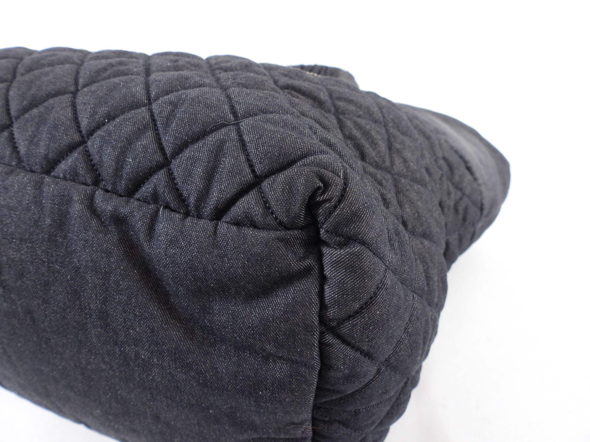 Chanel Grey Denim Quilted Soft Cocoon Tote Bag for Women - Luxury Designer Handbag for Work, Travel & Everyday Use