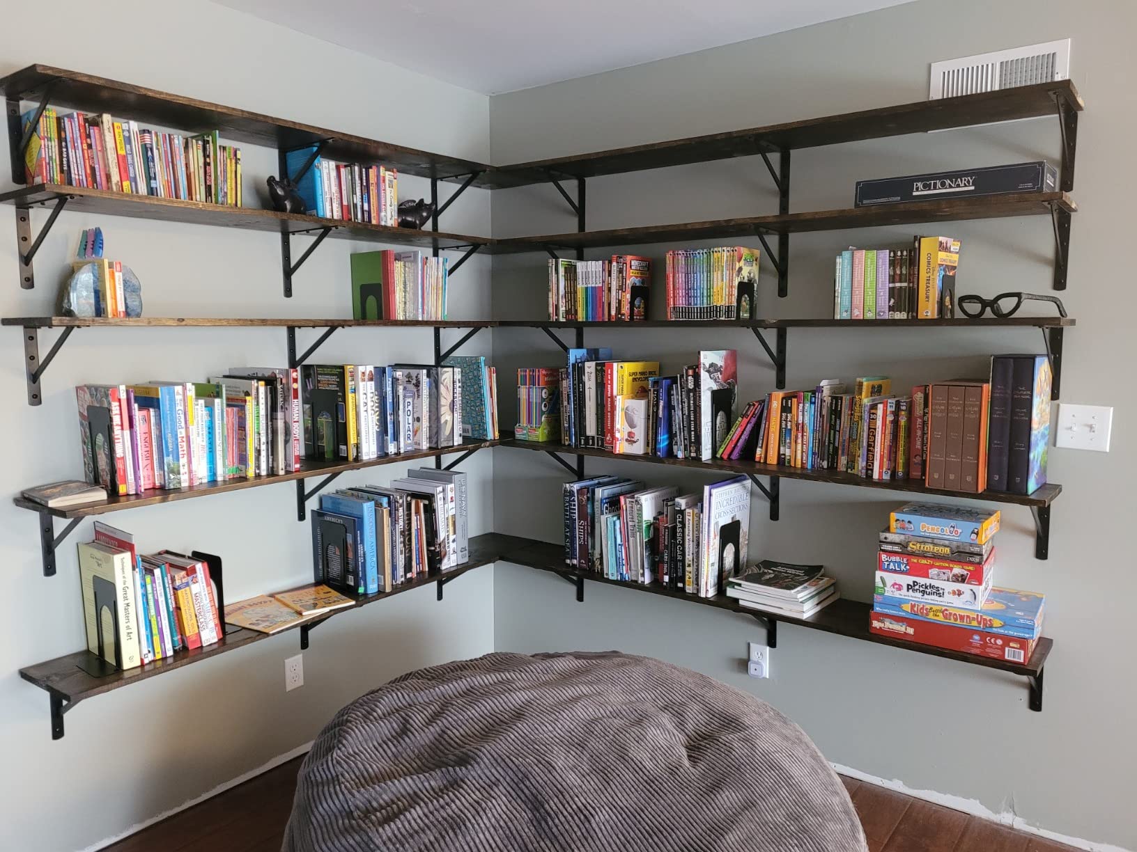 Heavy Duty Shelf L Brackets 12x8 Inch - 10 Pack & Decorative Wall Shelf Brackets 8 Inch - 20 Pack | Sturdy Metal Hardware for Floating Shelves, Bookshelves & Home Organization | Perfect for Living Room, Bedroom, Kitchen Storage