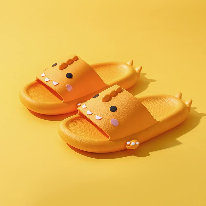 **Weilonghyw Kids Dinosaur Slippers - Soft Open-Toe Summer Slippers for Toddlers & Little Kids - Perfect for Beach, Bathroom & Indoor Play**