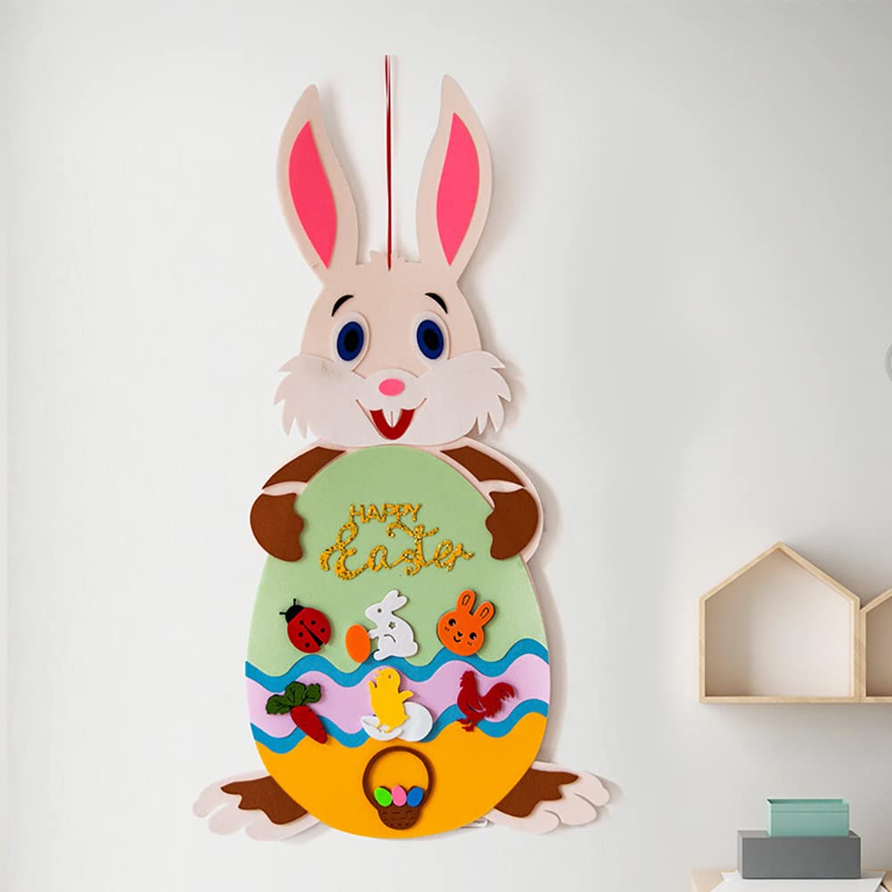 URMAGIC Easter Felt Crafts Kit - DIY Chick & Rabbit Stickers Set for Kids, Home Decoration, Wall Hanging, Easter Party Favors - Perfect for Easter Celebrations, Kids Birthday Parties & Holiday Crafting Activities