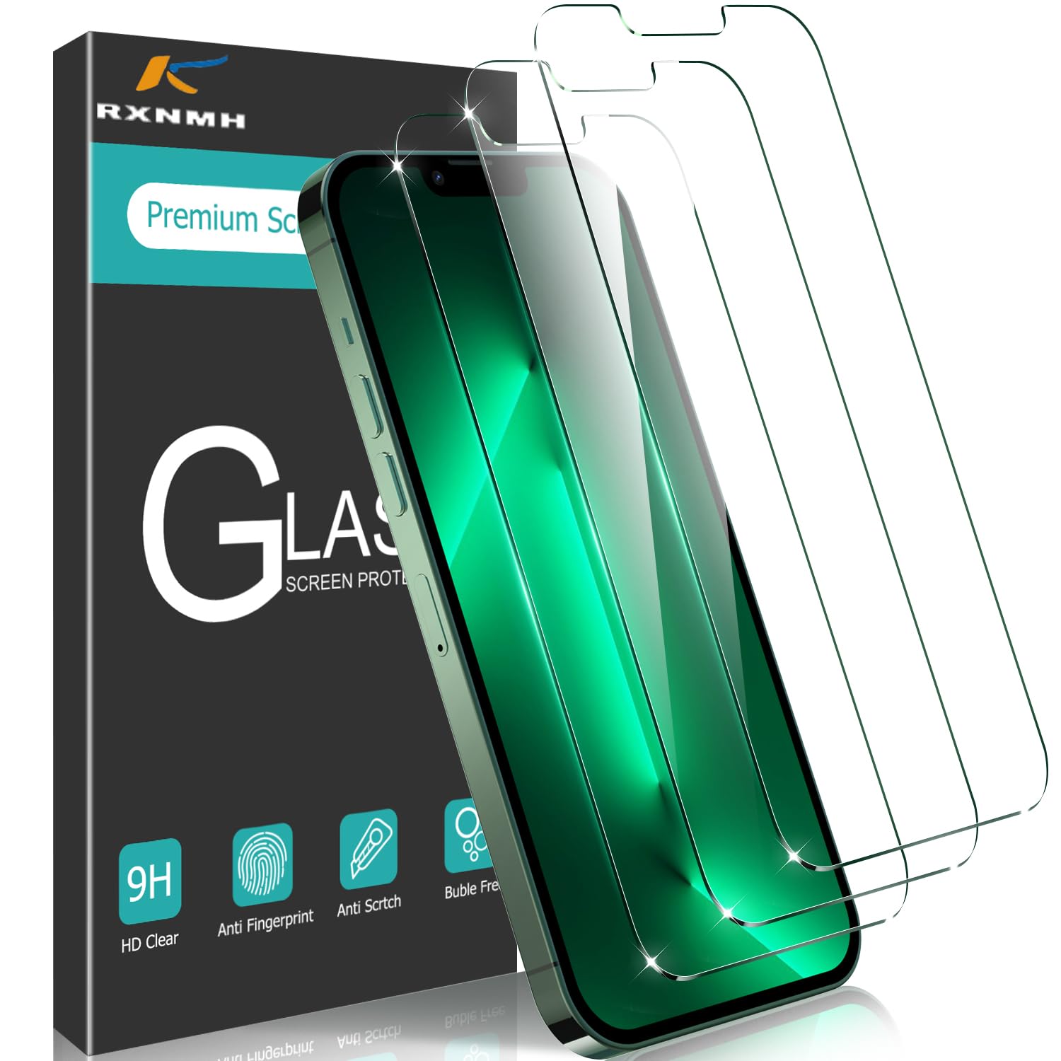 3 Pack iPhone 13 Pro Max Screen Protector (6.7 Inch) - Tempered Glass, Case Friendly, Shock Resistant - Compatible with iPhone 14 Plus - Perfect for Daily Protection & Gaming
