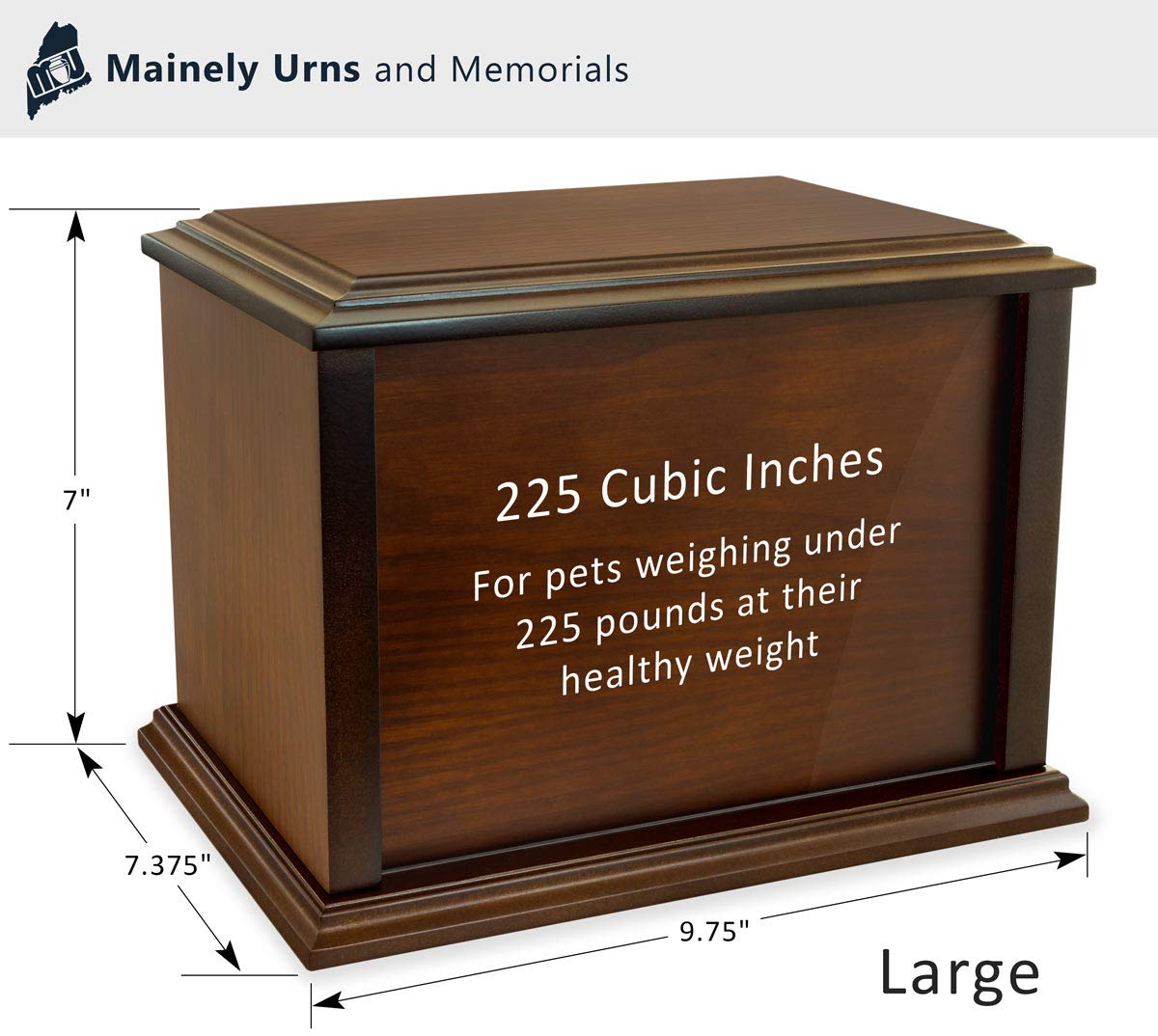 Custom Engraved Bloodhound Pet Memorial Urn for Ashes - Large Wooden Cremation Urn Holds Pets Up to 225lbs - Personalized Dog Keepsake for Home Memorial Display