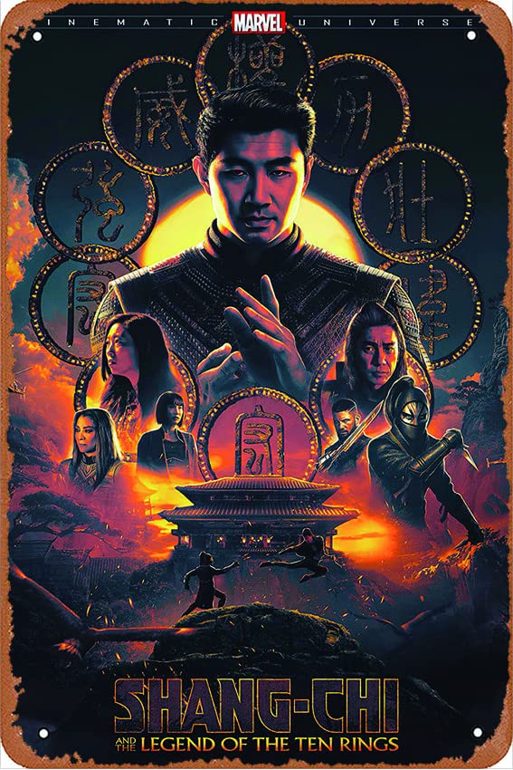 Shang-Chi and The Legend of The Ten Rings Vintage Metal Tin Sign - 12x8 Inch Retro Wall Art for Home, Bar & Cafe Decor | Perfect for Movie Room, Man Cave & Asian-Themed Spaces