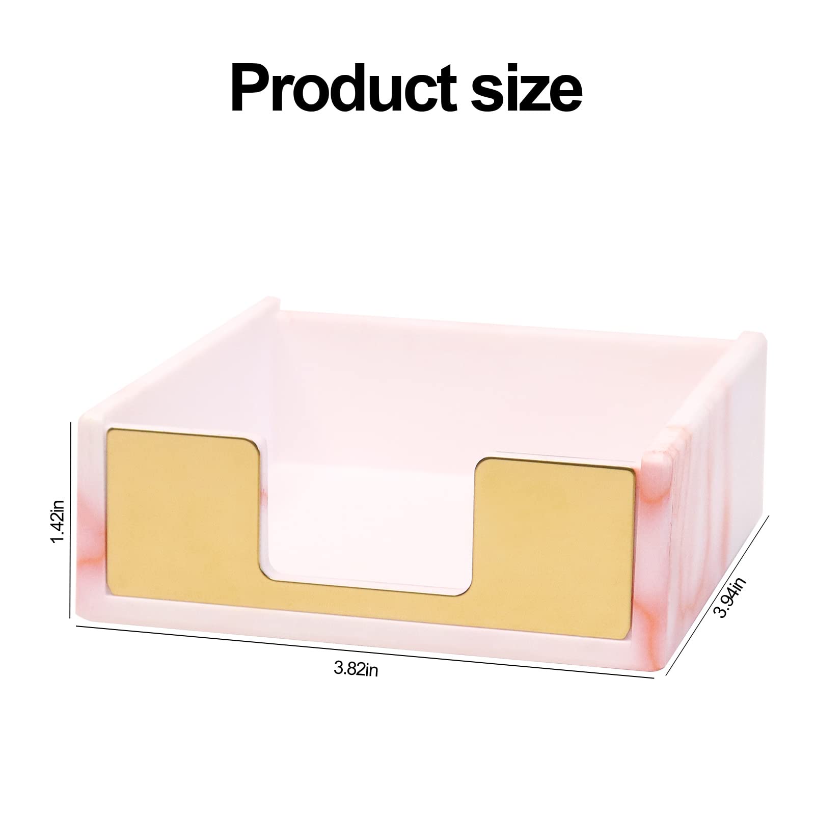 Buqoo Sticky Note Holder Cube - Desk Organizer for Notes, Memos & Office Supplies | Perfect for School, Office & Home Workspace Organization