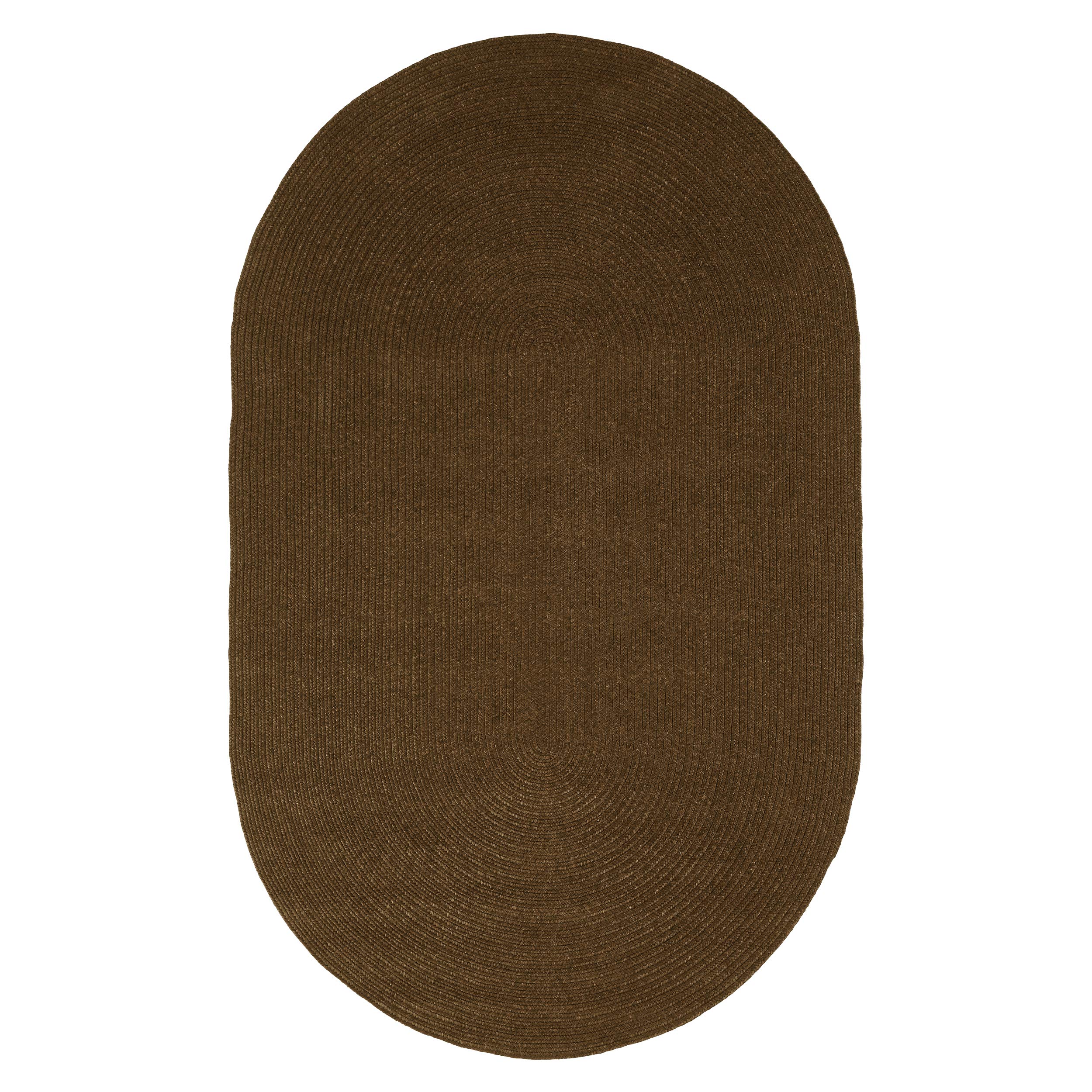 BLUENILEMILLS Tintoretto Braided Area Rug - Soft, Durable & Reversible Indoor/Outdoor Rug in Vintage Cocoa - 8' x 10' Oval for Living Room, Bedroom or Patio