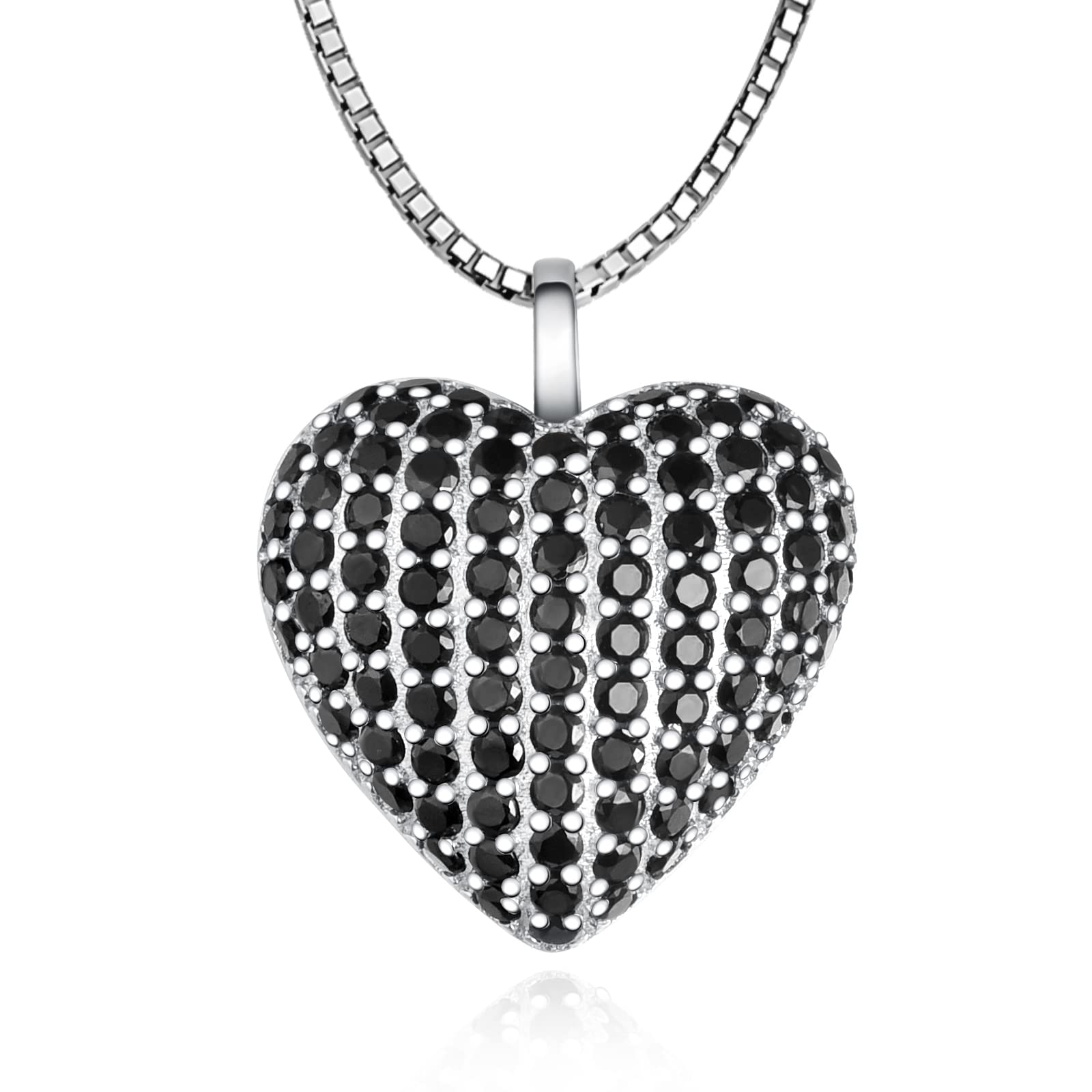 925 Sterling Silver Cremation Necklace with CZ Heart Urn Pendant - Memorial Jewelry for Human & Pet Ashes Keepsake - Thoughtful Sympathy Gift for Women - Perfect for Funerals, Memorial Services & Remembrance Days