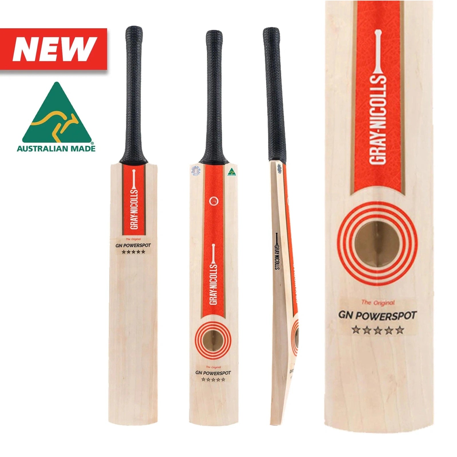 Gray Nicolls Powerspot Adult Cricket Bat - Premium English Willow for Professional & Amateur Players - Perfect for Matches, Training & Backyard Practice