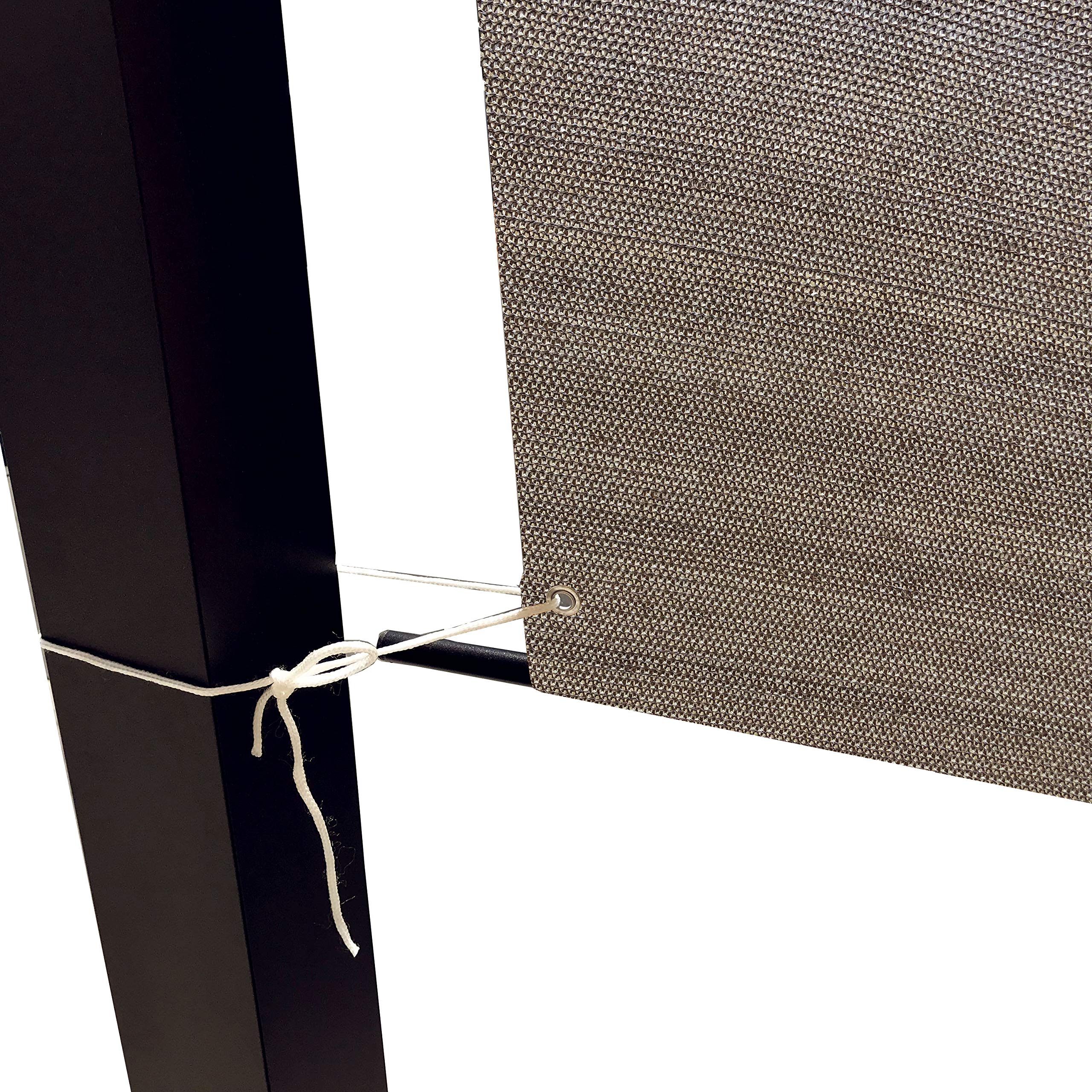 Alion Home 12' x 9' Walnut HDPE Permeable Canopy Sun Shade Cover with Rod Pockets - Replacement for Pergola, Patio, Deck, and Outdoor Living Spaces