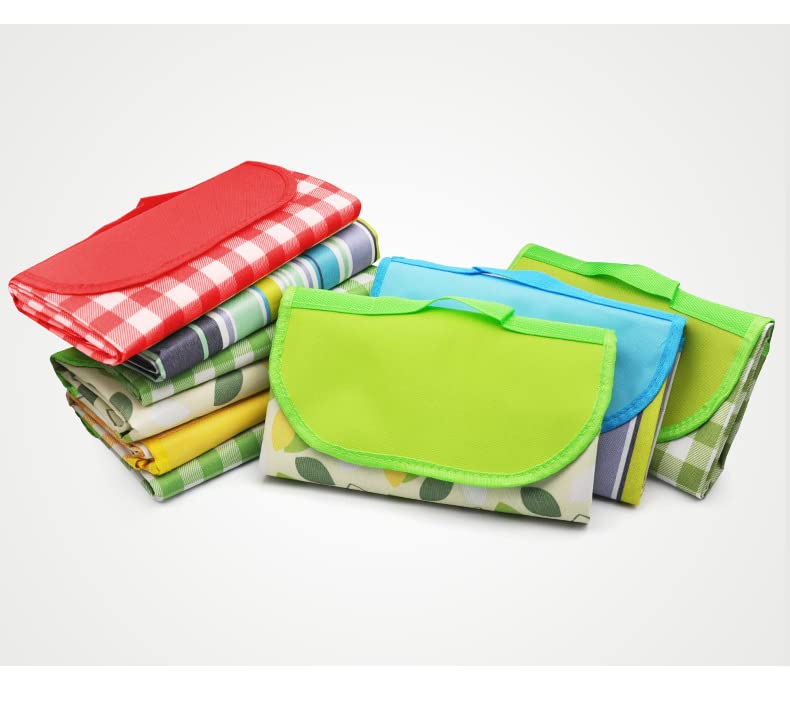 Waterproof Foldable Picnic Blanket - Sandproof Outdoor Beach Mat for Camping, Hiking & Travel - Portable Lightweight Blanket for Park, Beach, Picnic (Red)