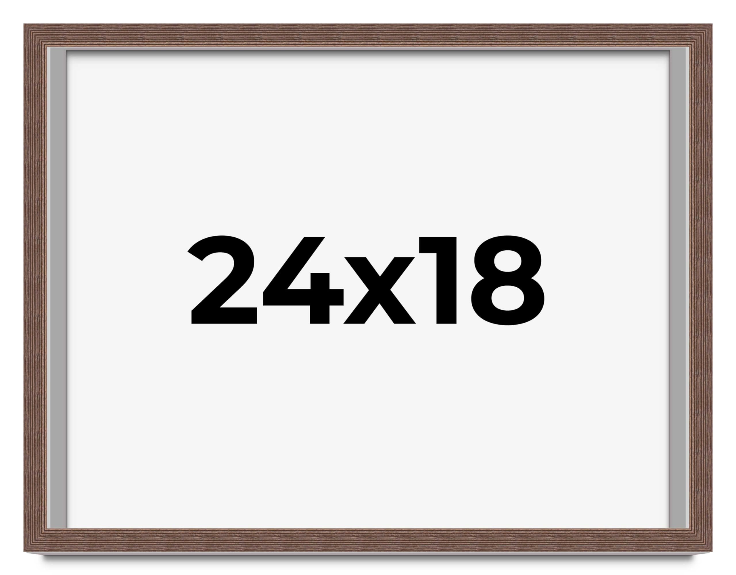 24x18 Brown Distressed Barnwood Shadow Box Frame - 0.875 Inch Moulding Width & 1.125 Inch Rabbet Depth - Shatter-Resistant Acrylic & Foam Backing - Wall Display for Photos, Memorabilia, Awards & Home Decor