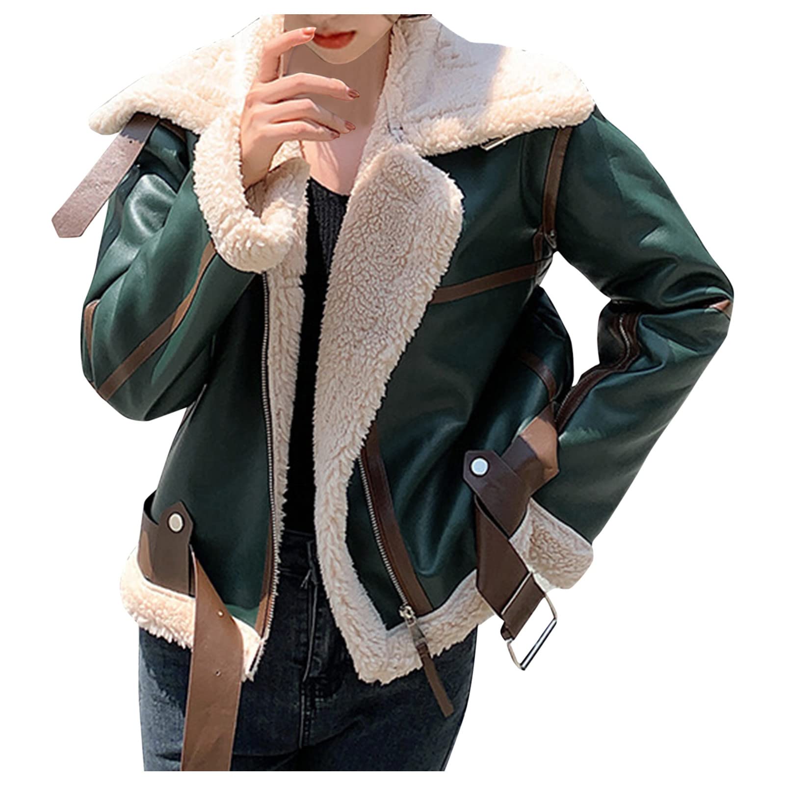 UNIROSE Women's Long Fleece Jacket - Double-Faced Lapel Cardigan Coat for Fall & Winter | Warm Long-Sleeve Outerwear for Casual Wear, Office & Outdoor Activities
