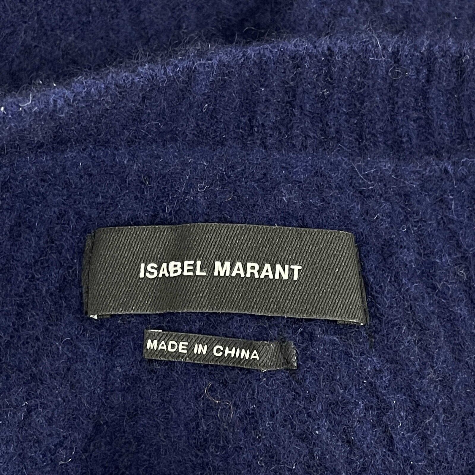 Isabel Marant Ribbed Crew Neck Cashmere Sweater - Navy Blue XS (Size 34) | Women's Luxury Winter Knitwear for Office & Casual Outfits