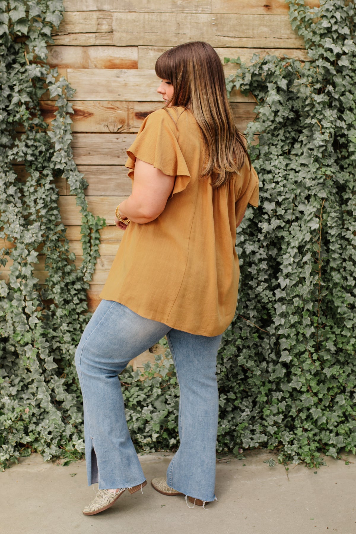 Envy Me Women's Fashion Top in Taupe - Chic Casual Blouse for Work, Date Night & Everyday Wear