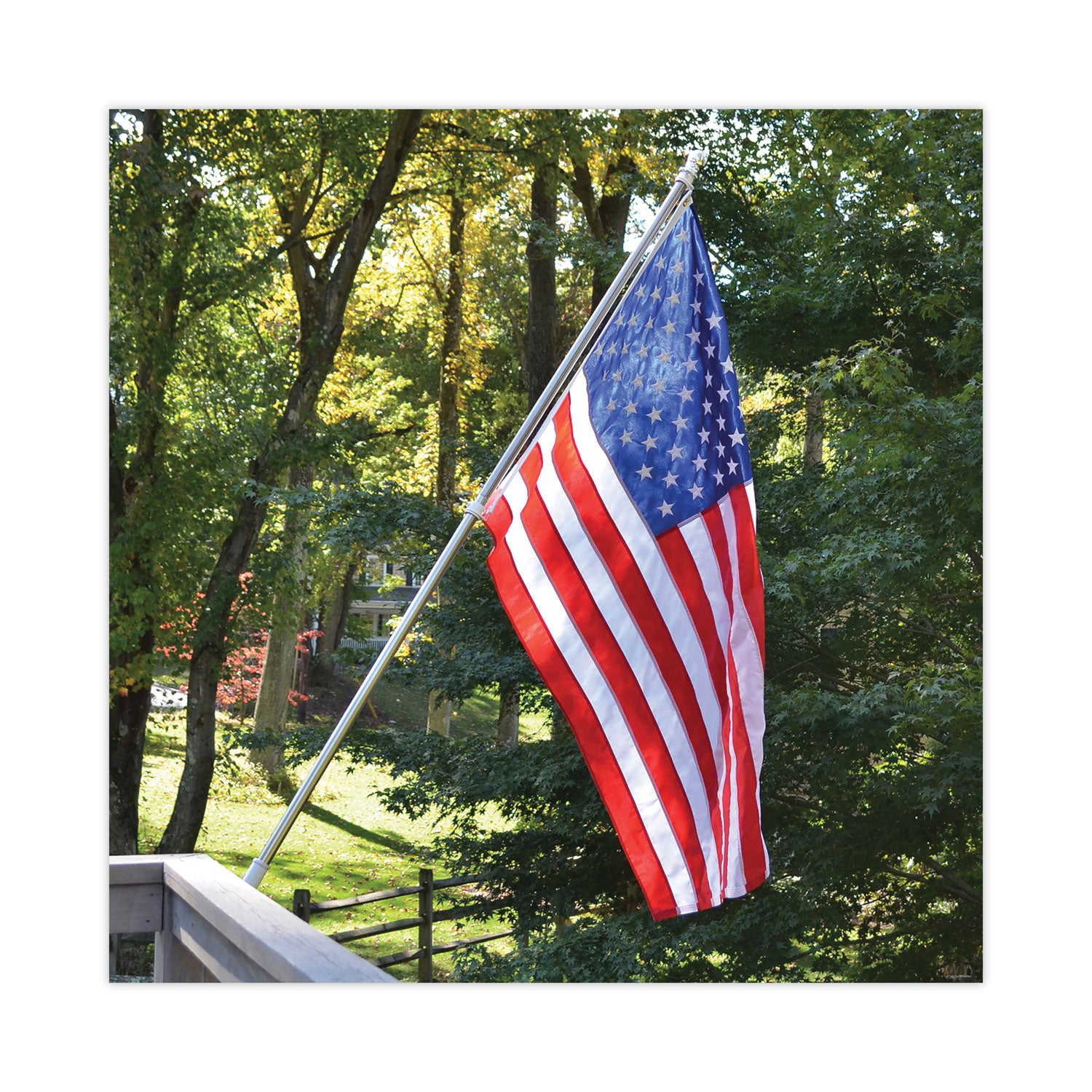 Advantus Heavyweight Nylon All-Weather American Flag 60x36 Inches - Durable Outdoor US Flag for Patio, Garden & Backyard Decor