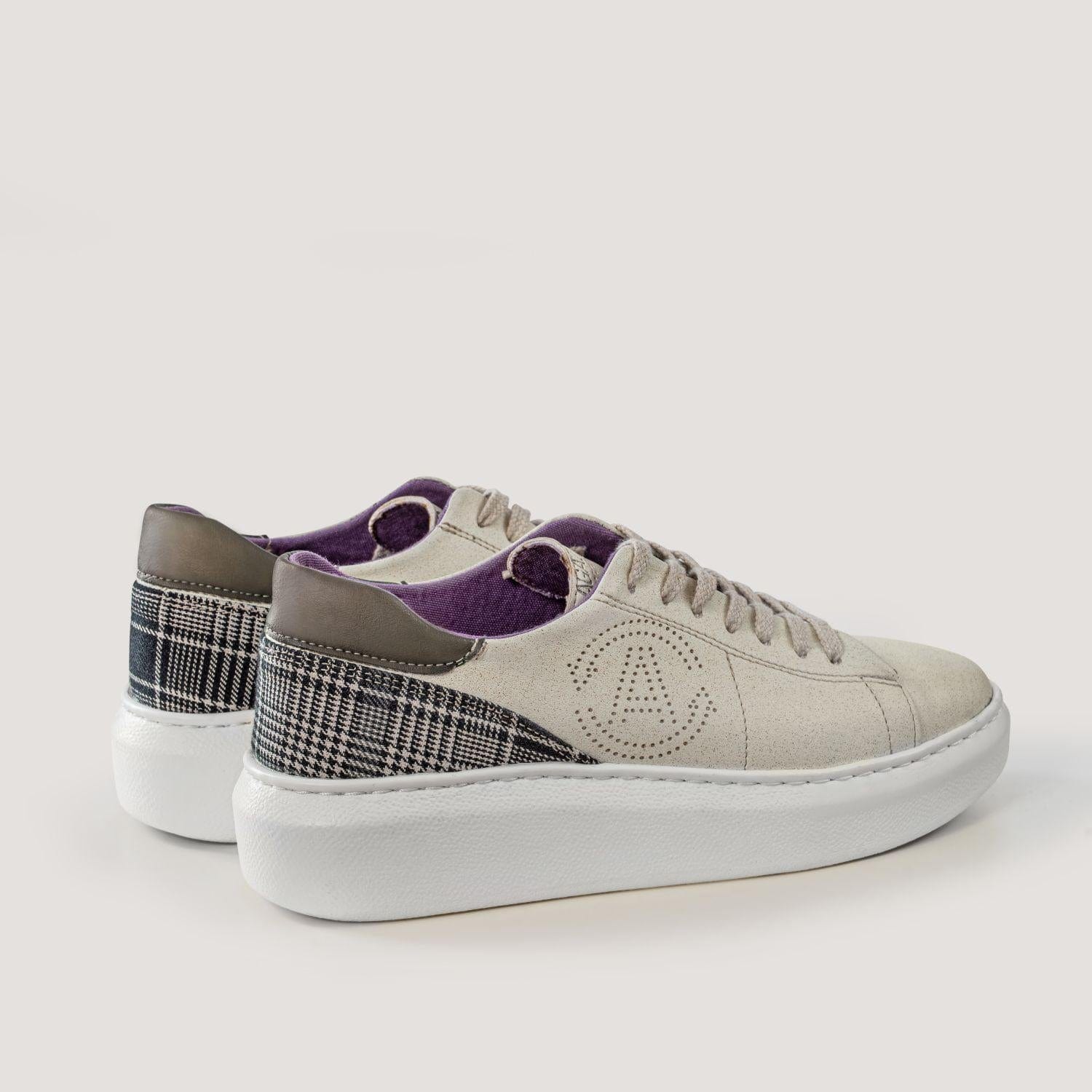 Jane Women's Vegan Sneakers - Eco-Friendly Apple & Corn Leather Casual Shoes in Cappuccino | Comfortable Walking, Office Wear & Sustainable Fashion