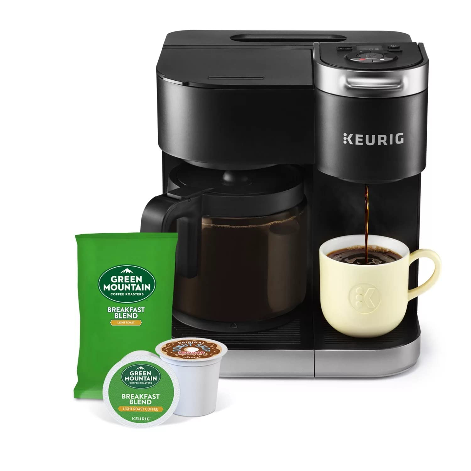 Keurig K-Duo Single Serve & Carafe Coffee Maker - 12 Cup Capacity for Home & Office Use - Brews Both K-Cup Pods & Full Carafes - Perfect for Entertaining & Daily Coffee Lovers