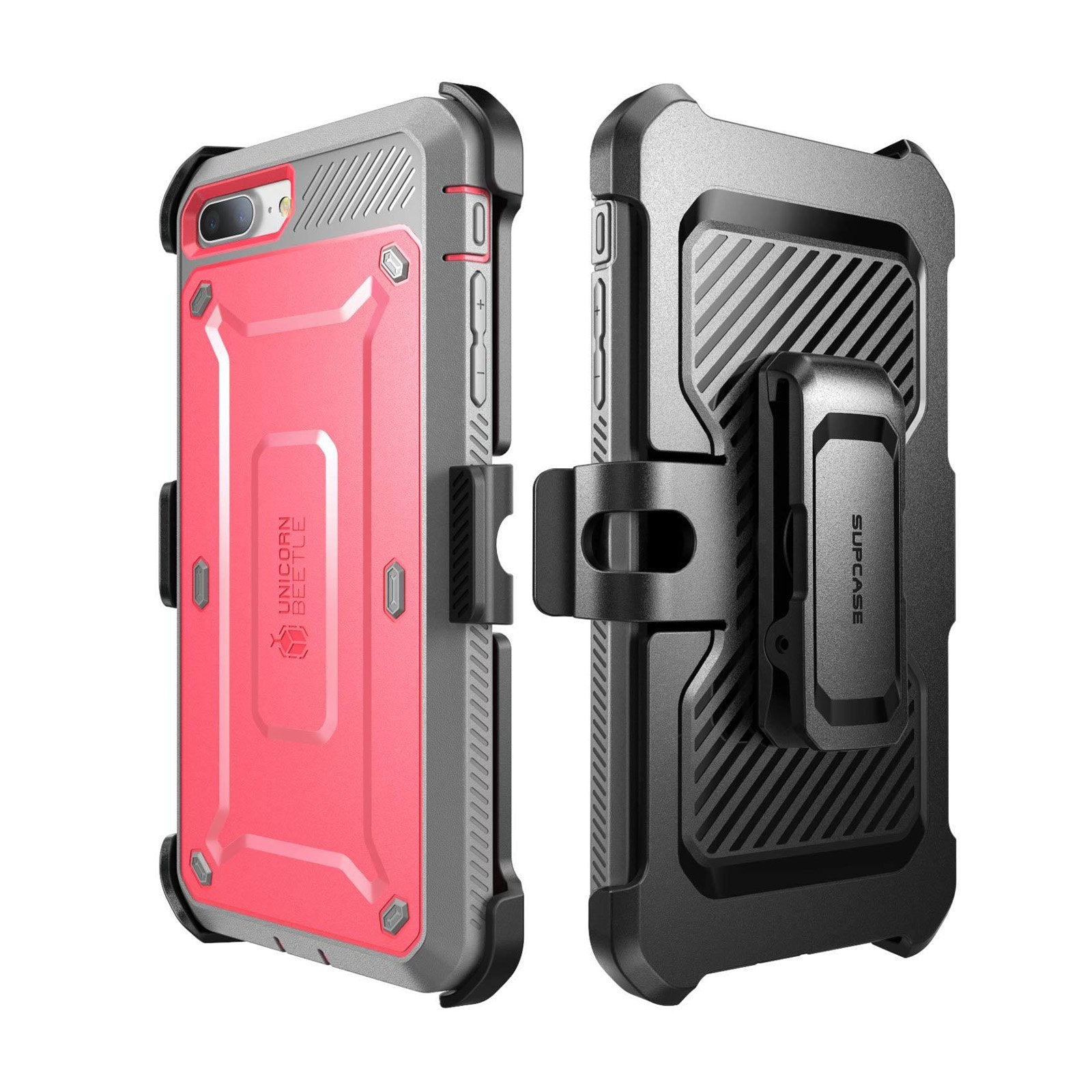 iPhone 7 Unicorn Beetle Pro Case with Holster - Shockproof, Heavy Duty Protection, Pink | Perfect for Outdoor Activities, Work & Daily Use