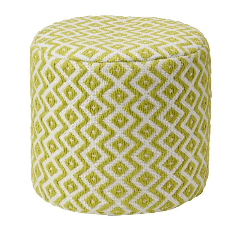 Jaipur Living Lenon Osbourne Pouf - Stylish Round Ottoman Footstool for Living Room, Bedroom & Lounge - Perfect Accent Seating for Home Decor