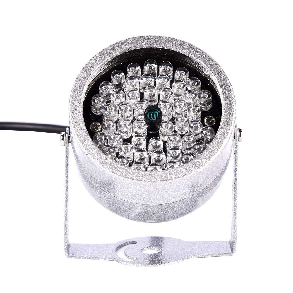 PUSOKEI 48 LED IR Illuminator Light for CCTV Night Vision - Waterproof Infrared Fill Light with Auto CDS Power Control | Perfect for Security Cameras, Traffic Monitoring & Police Surveillance