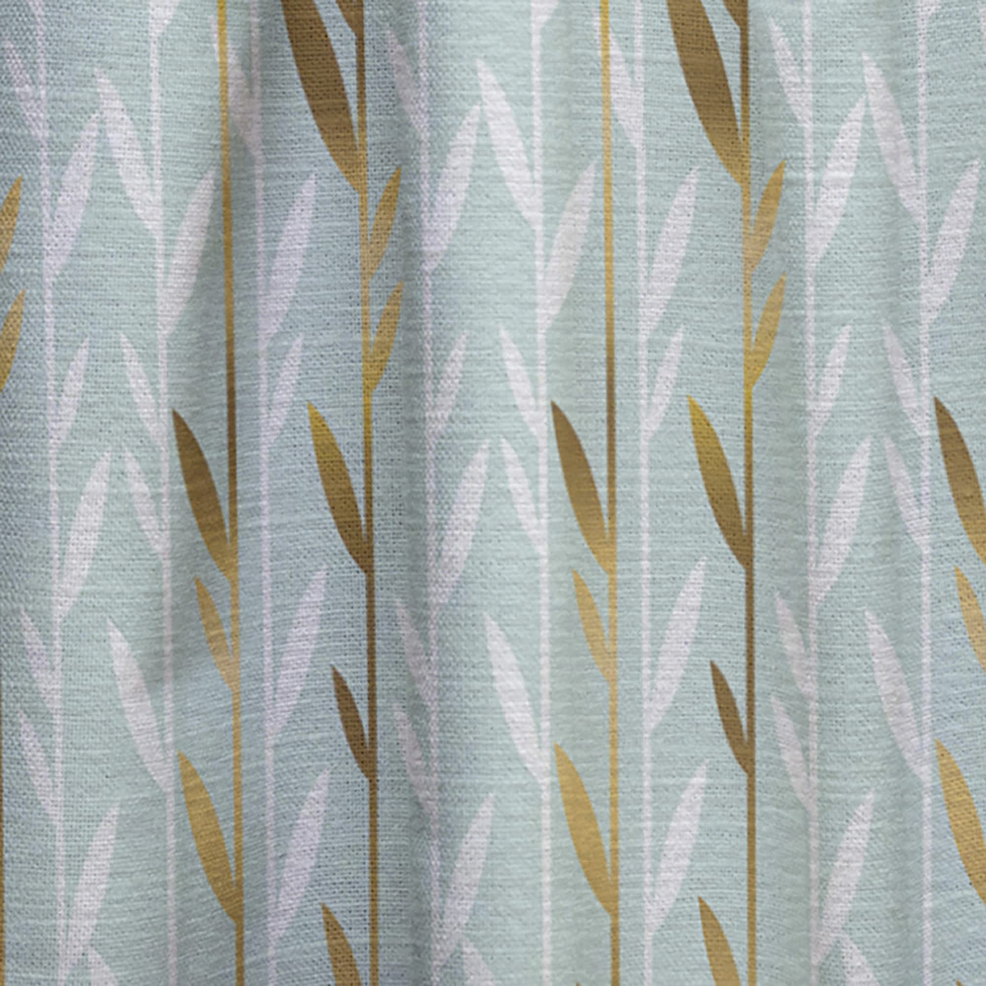 DesignQ Golden Foliage Thermal Insulated Curtains - Single Panel 52x90 Inches - Elegant Window Drapes for Bedroom & Living Room - Energy Saving & Blackout for Home Decor