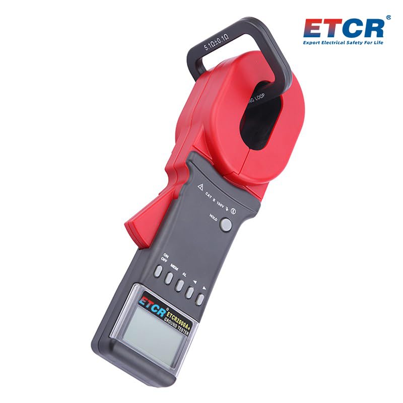ETCR2000A+ Clamp Type Earth Resistance Tester - Non-Contact Surface Resistance Meter for Electrical Safety Testing (ETCR2000+/ETCR2000C+ Models Available) - Perfect for Industrial Maintenance, Grounding System Checks & Power Line Inspections