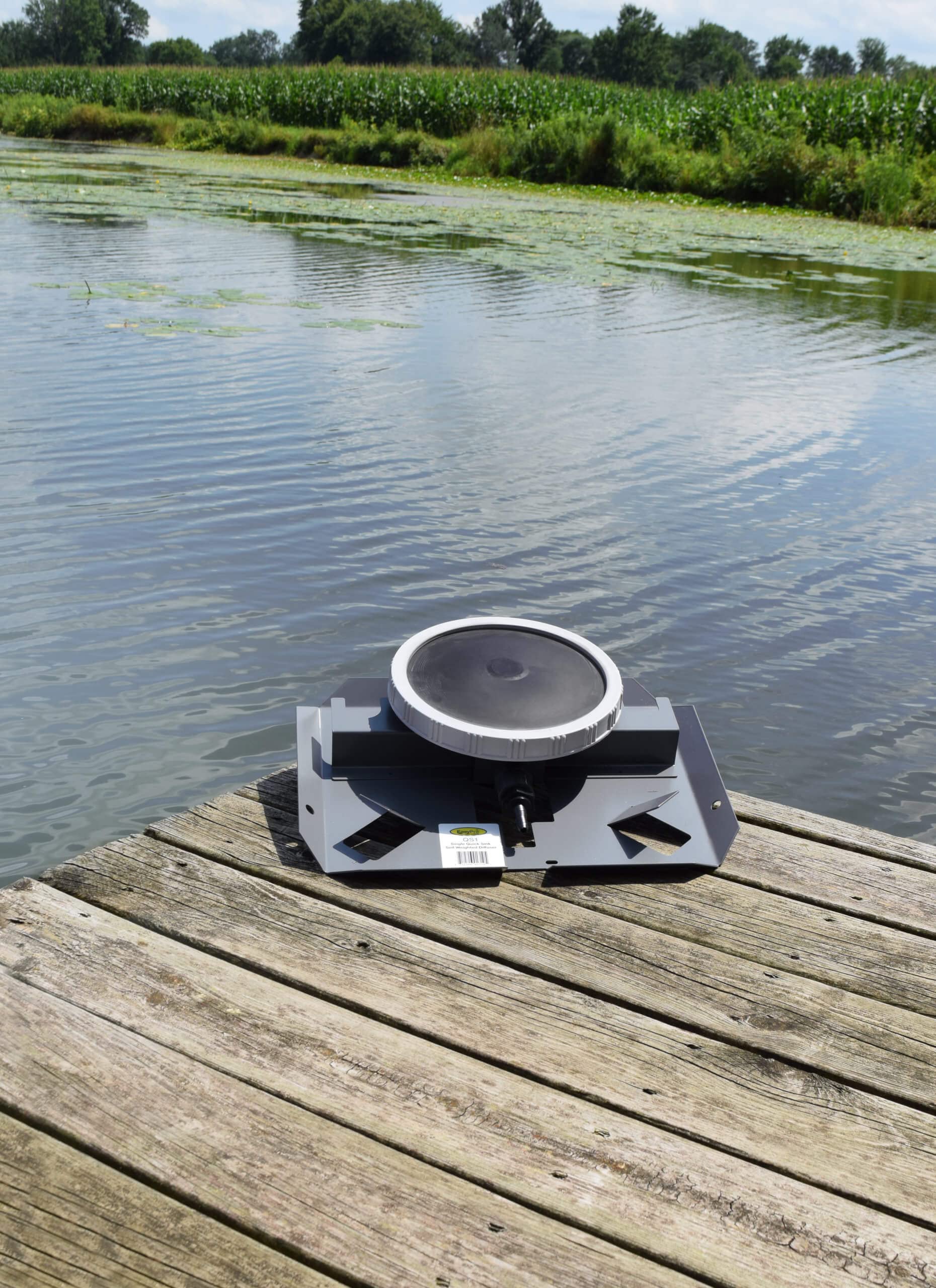EasyPro QS1 Quick Sink Self-Weighted Diffuser Assembly - Low Maintenance Lake & Pond Aeration System with EPDM Rubber Membrane for Subsurface Oxygenation | Perfect for Water Gardens, Fish Ponds & Aquatic Ecosystems