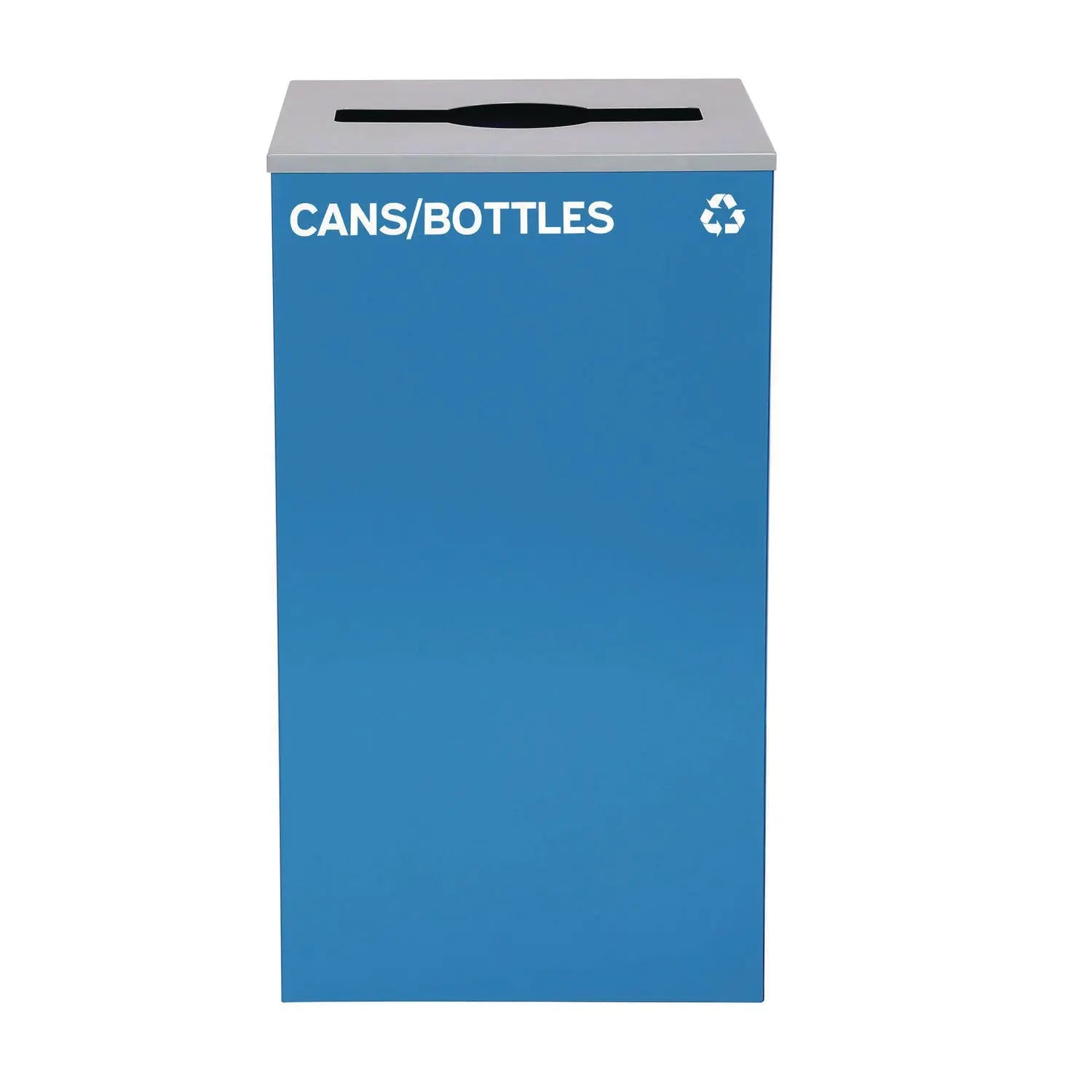 Alpine Industries 29 Gallon Steel Trash & Recycling Bin Set - Blue Bottle Recycling Can, Green Compost Bin & Black Trash Can with Mixed Lids - Perfect for Kitchen, Office & Outdoor Waste Management