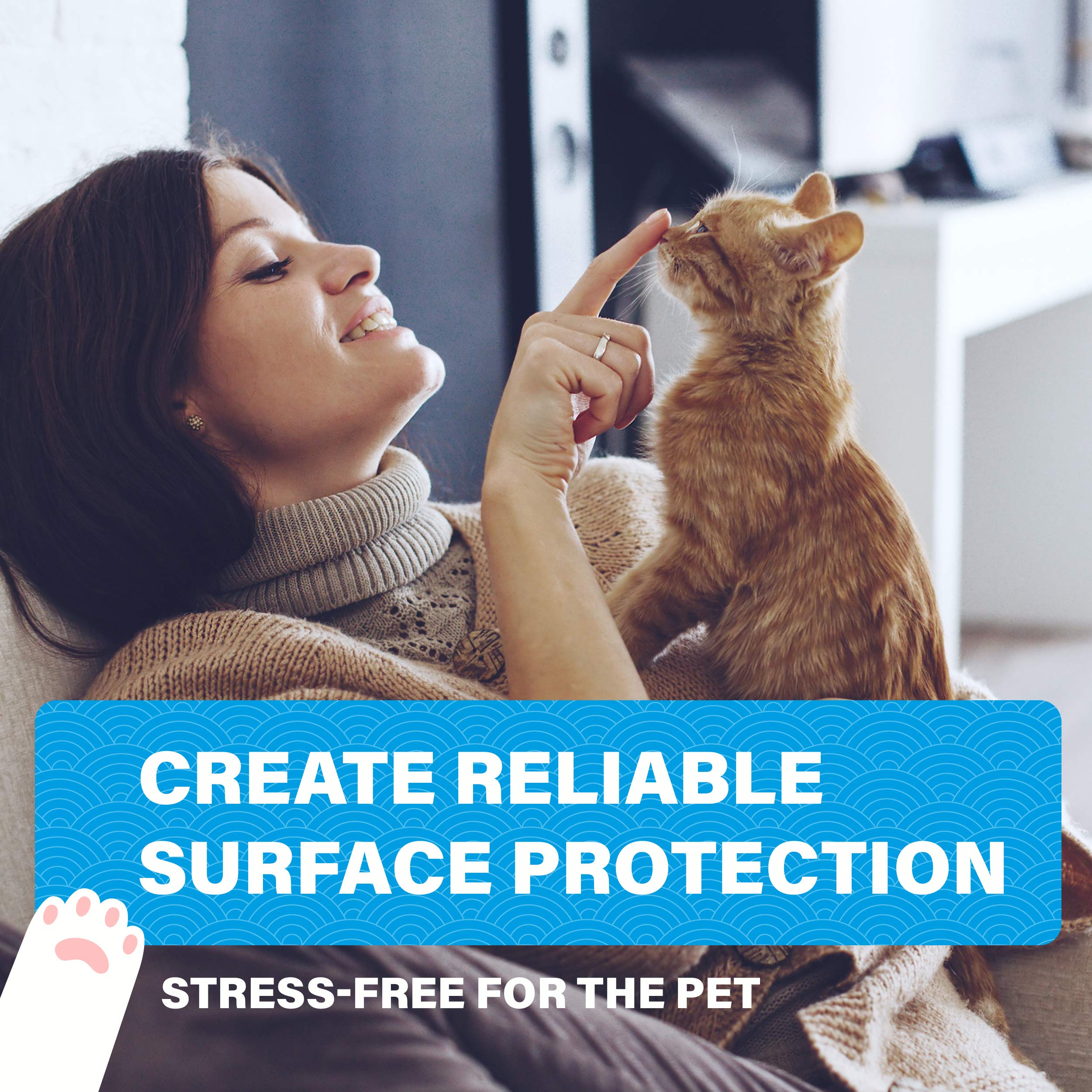Cat Anti Scratch Furniture Protector - XL Couch & Sofa Protector for Cats - Durable Pet Scratch Guards (10 Pack) - Perfect for Living Room Furniture Protection