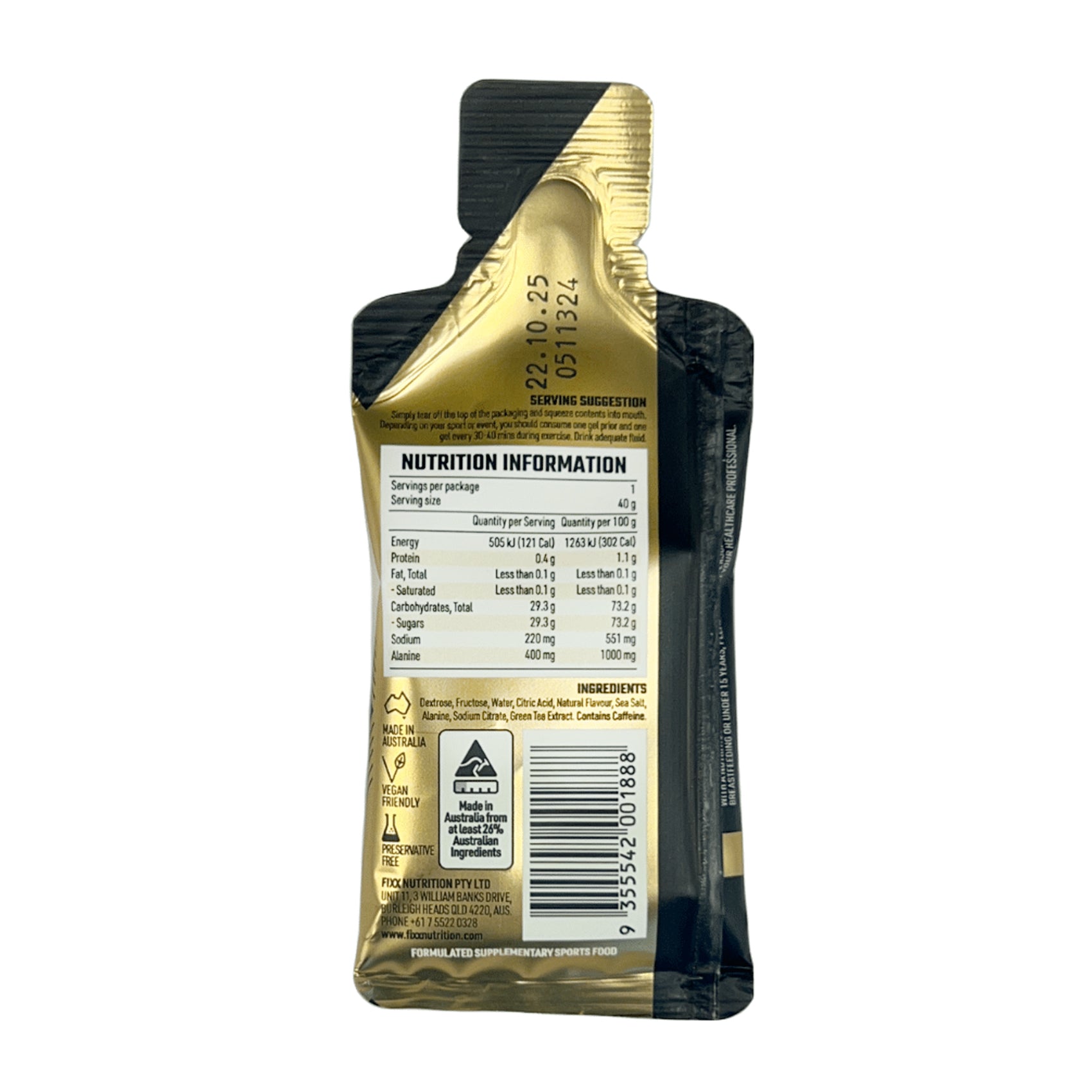 Fixx Nutrition Gel X Pro Energy Gel - Fast-Acting Carbohydrate Boost for Endurance Athletes | Ideal for Running, Cycling & Triathlon Training