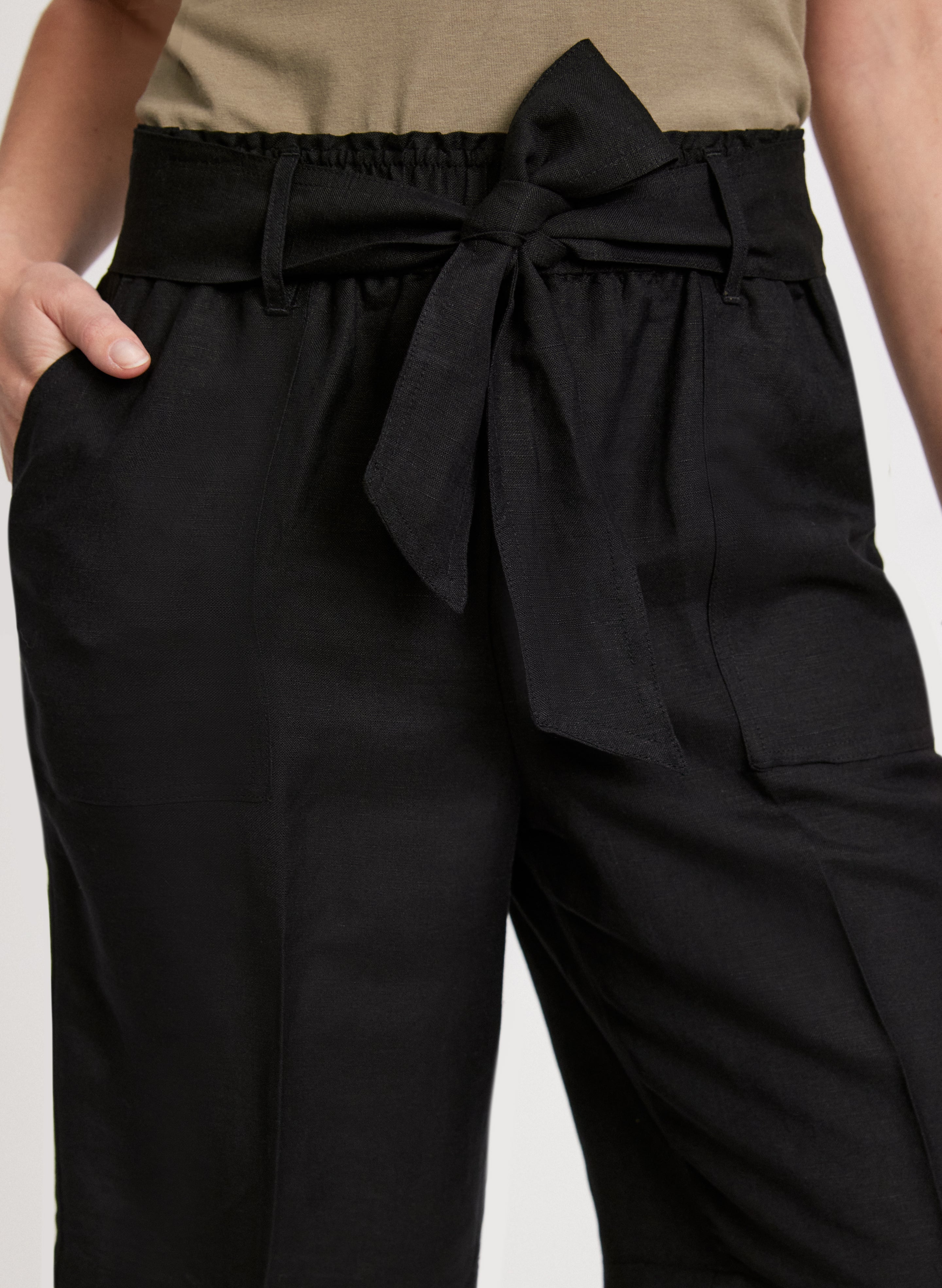 Stylish Belted Linen Blend Shorts for Women - Comfortable Summer Casual Shorts with Adjustable Waist - Perfect for Beach, Vacation & Everyday Wear