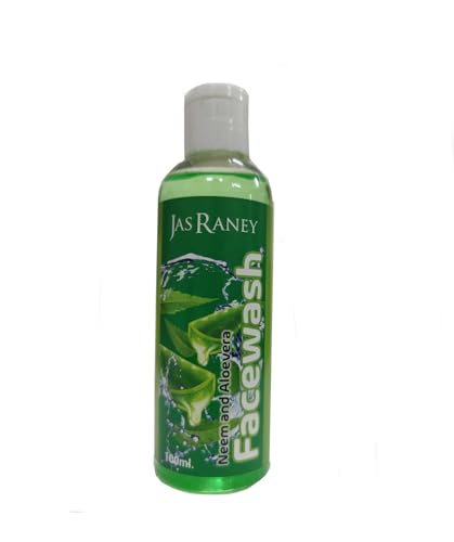Jas Raney Neem & Aloe Vera Face Wash - Purifying Cleanser for Oily & Acne-Prone Skin, Removes Dullness & Pimples, 100ml | Perfect for Daily Skincare Routine & Deep Cleansing