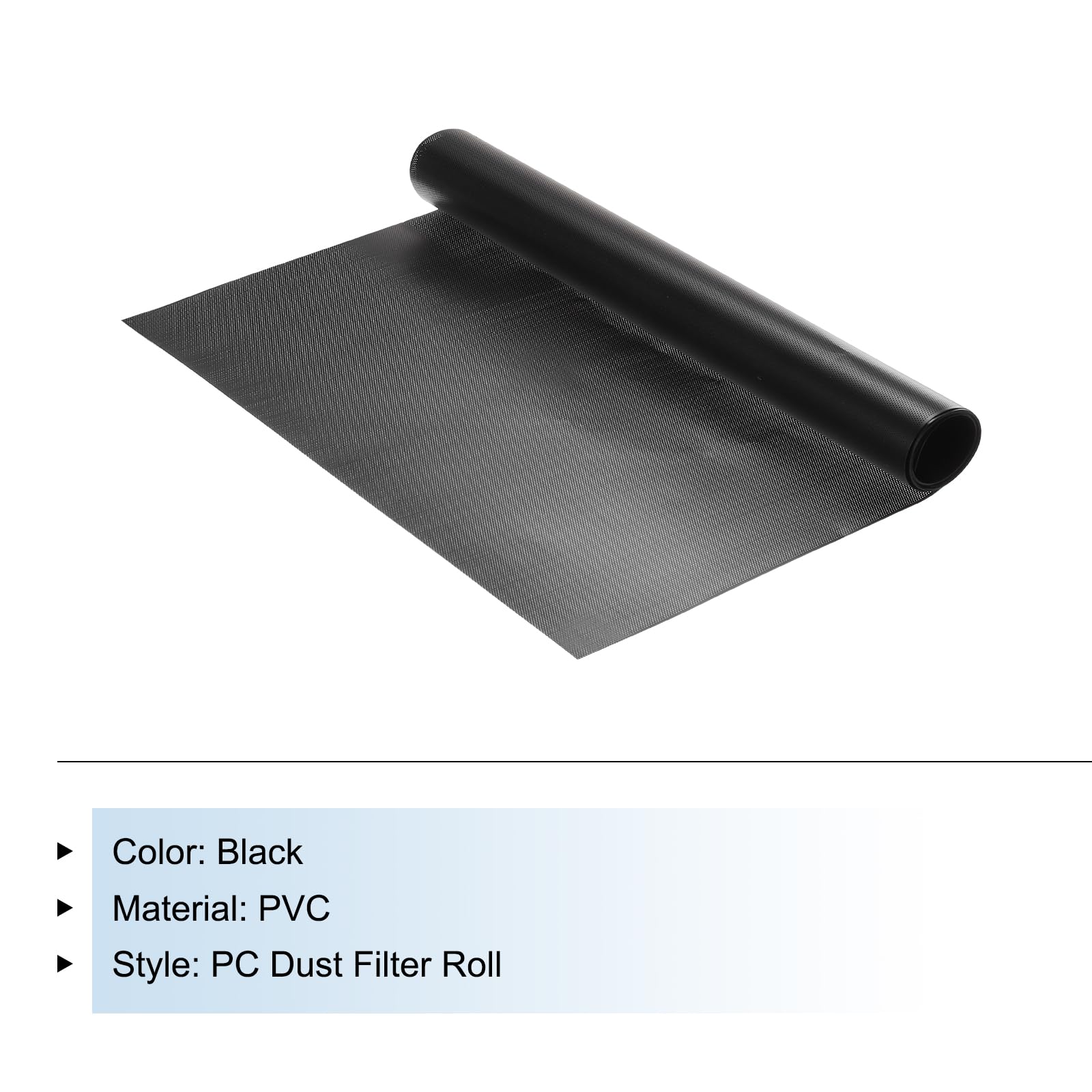 PC Dust Filter Roll 300x1000x0.8mm - PVC Computer Case Dustproof Mesh Cover for PC Chassis, Speakers & Fan Grills - Black | Perfect for Computer Cooling, Dust Protection & DIY PC Builds
