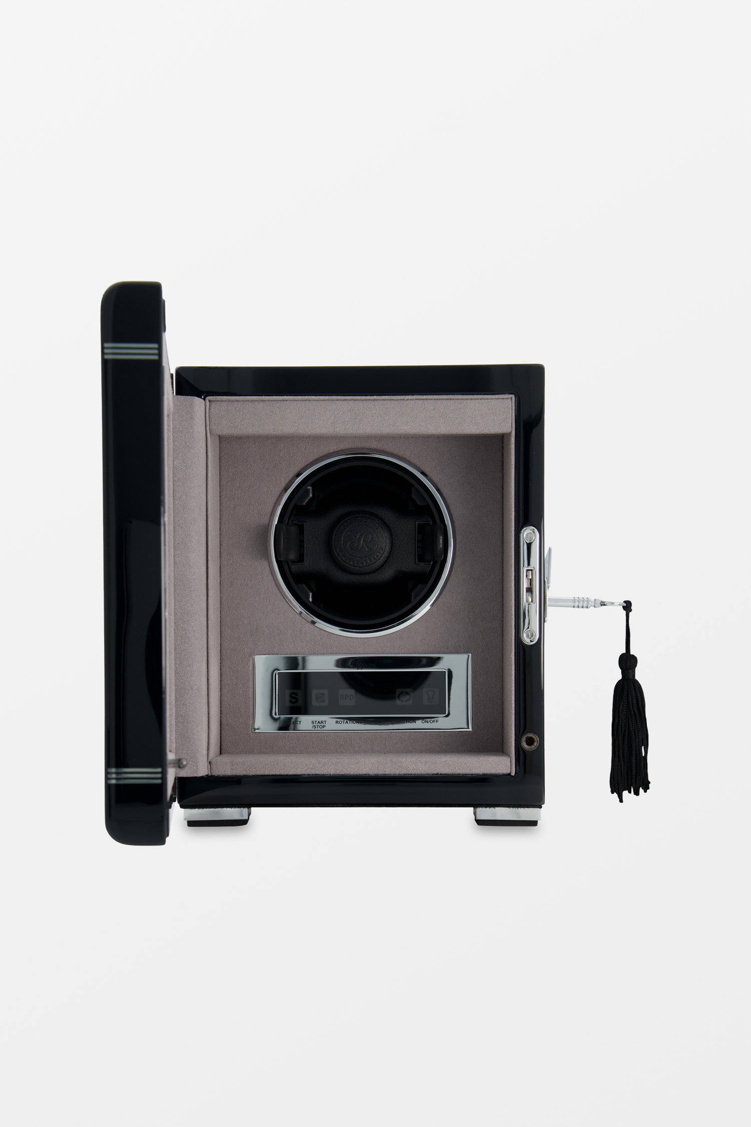 Premium Black Single Watch Winder for Automatic Watches - Silent Motor, LED Display - Perfect for Watch Collectors & Luxury Storage at Home/Office