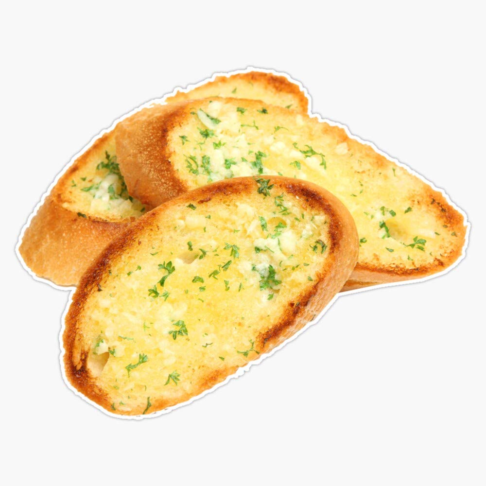 Garlic Bread Vinyl Bumper Sticker Decal - 5 Inch Waterproof Car Laptop Sticker - Perfect for Food Lovers, Kitchen Decor & Funny Car Accessories